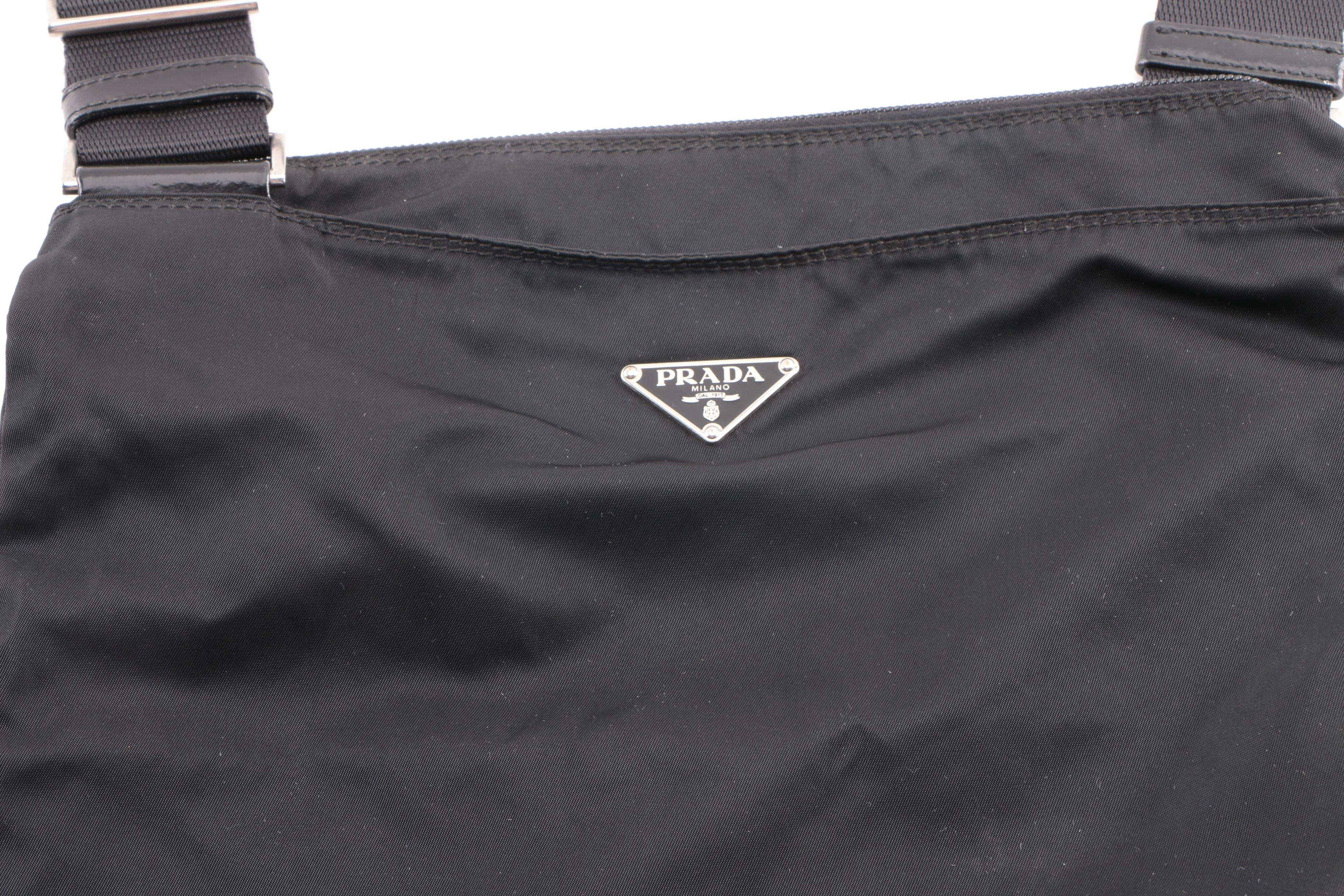 Prada Black Nylon Slip Crossbody Bag