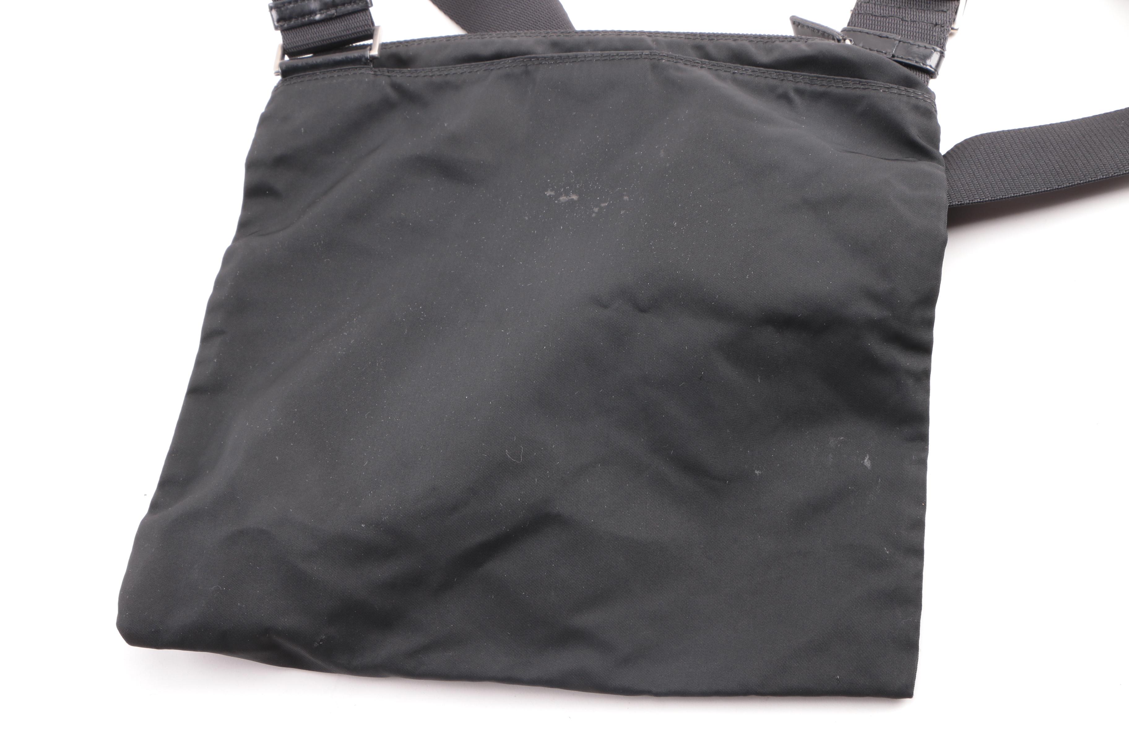 Prada Black Nylon Slip Crossbody Bag