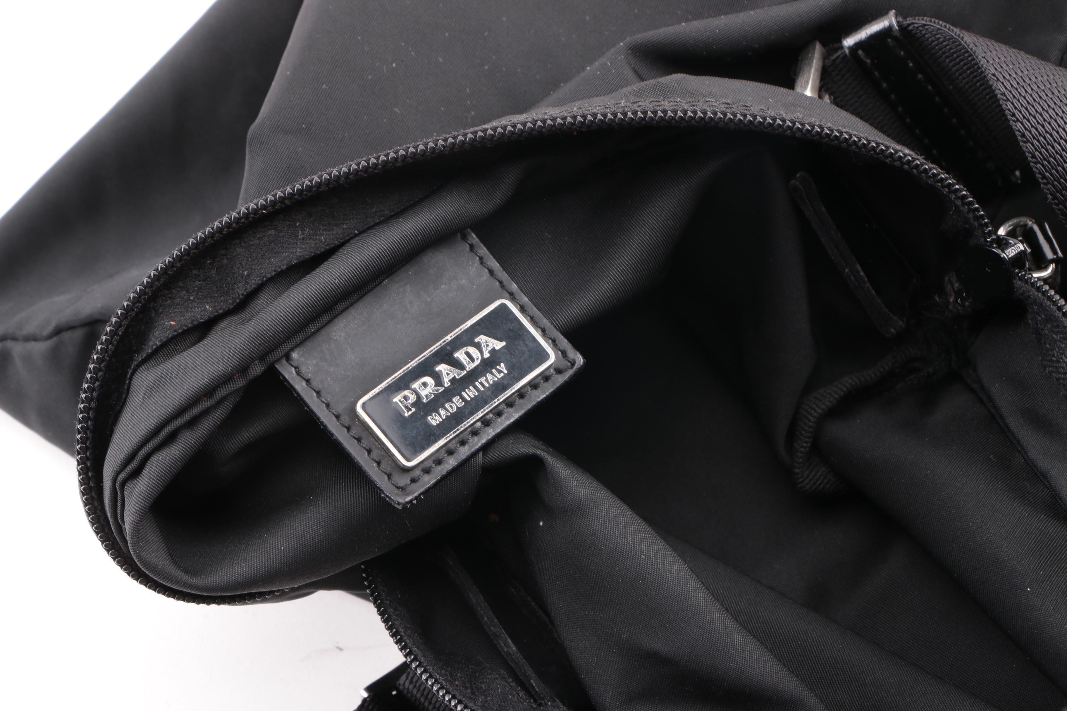 Prada Black Nylon Slip Crossbody Bag