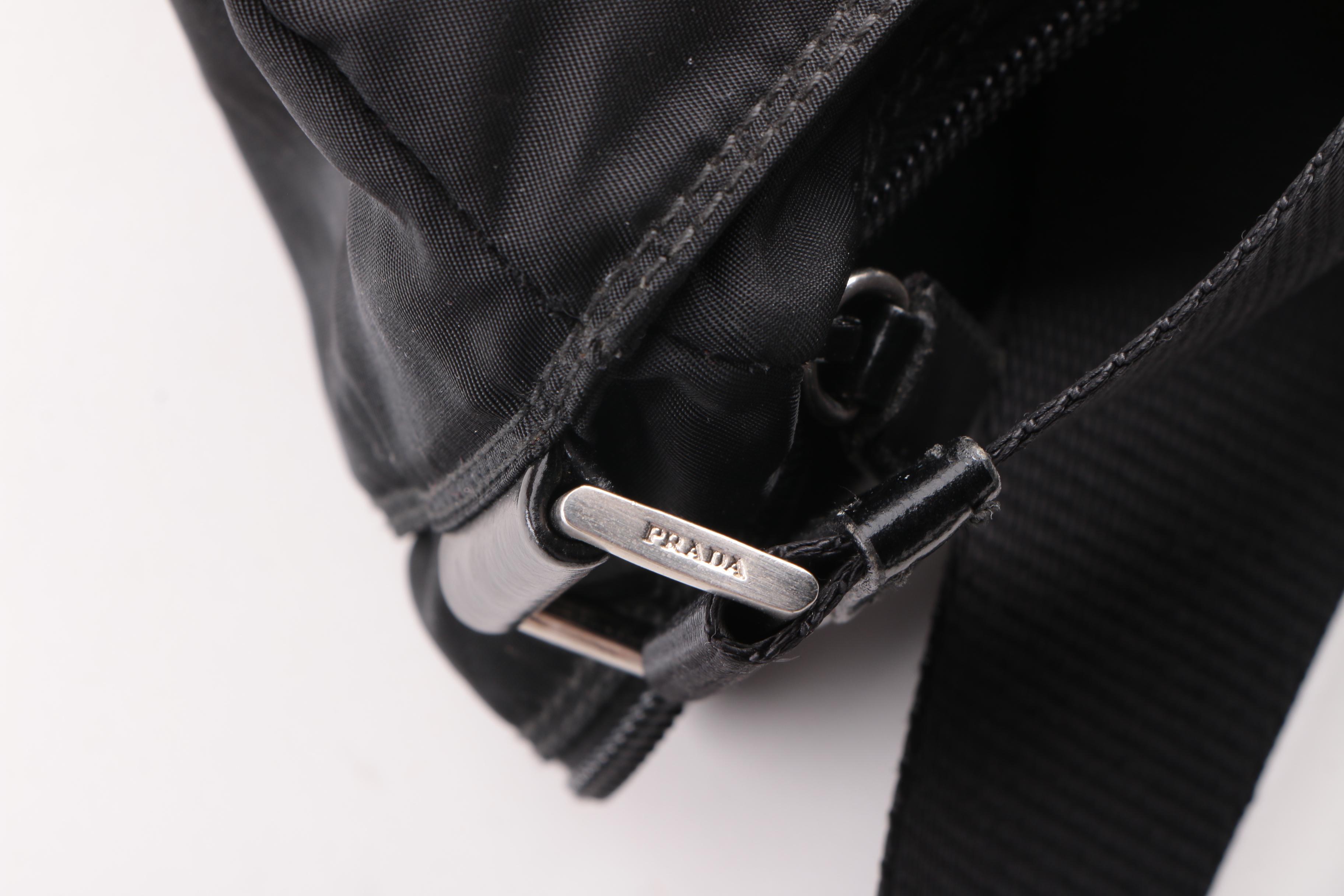 Prada Black Nylon Slip Crossbody Bag