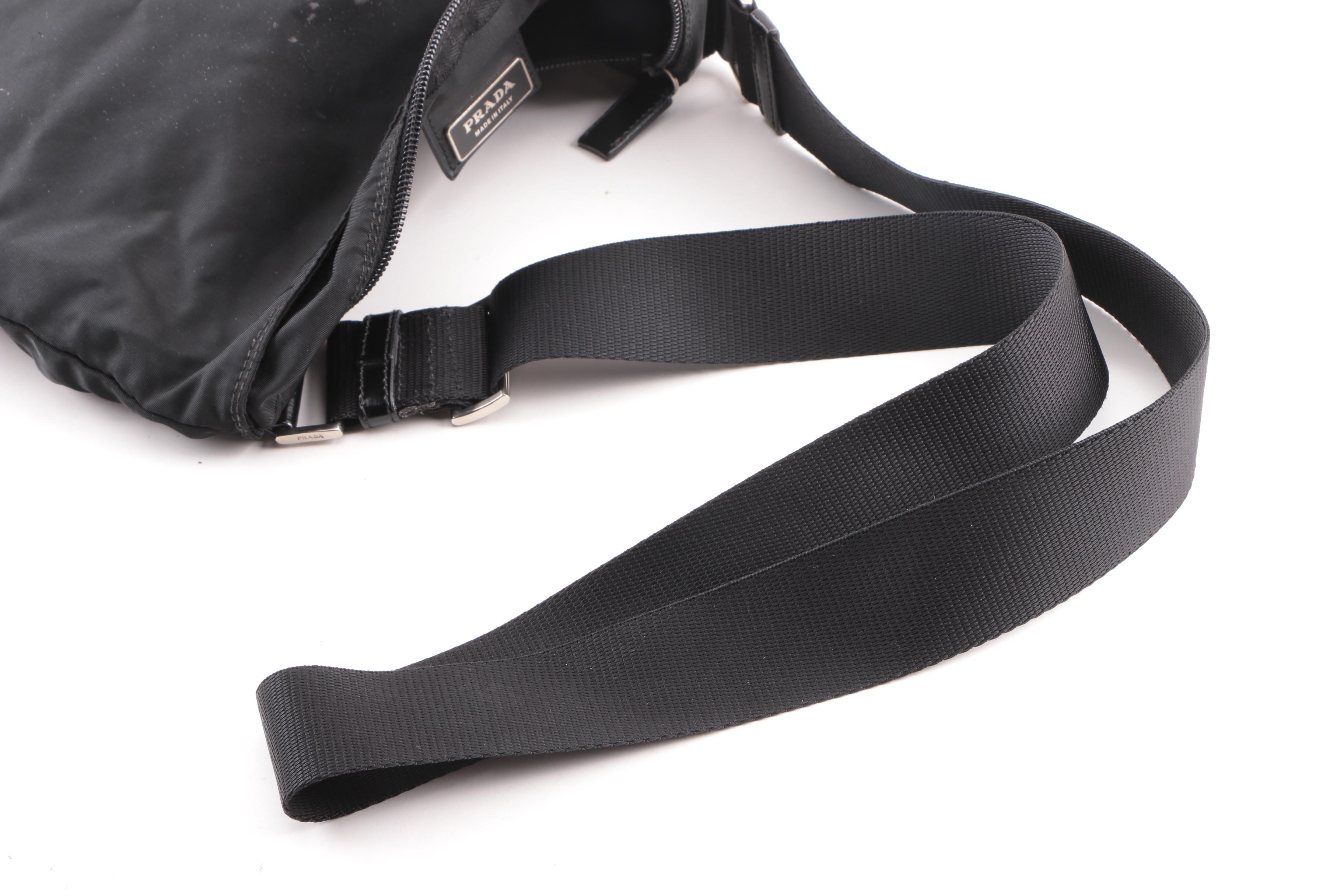 Prada Black Nylon Slip Crossbody Bag