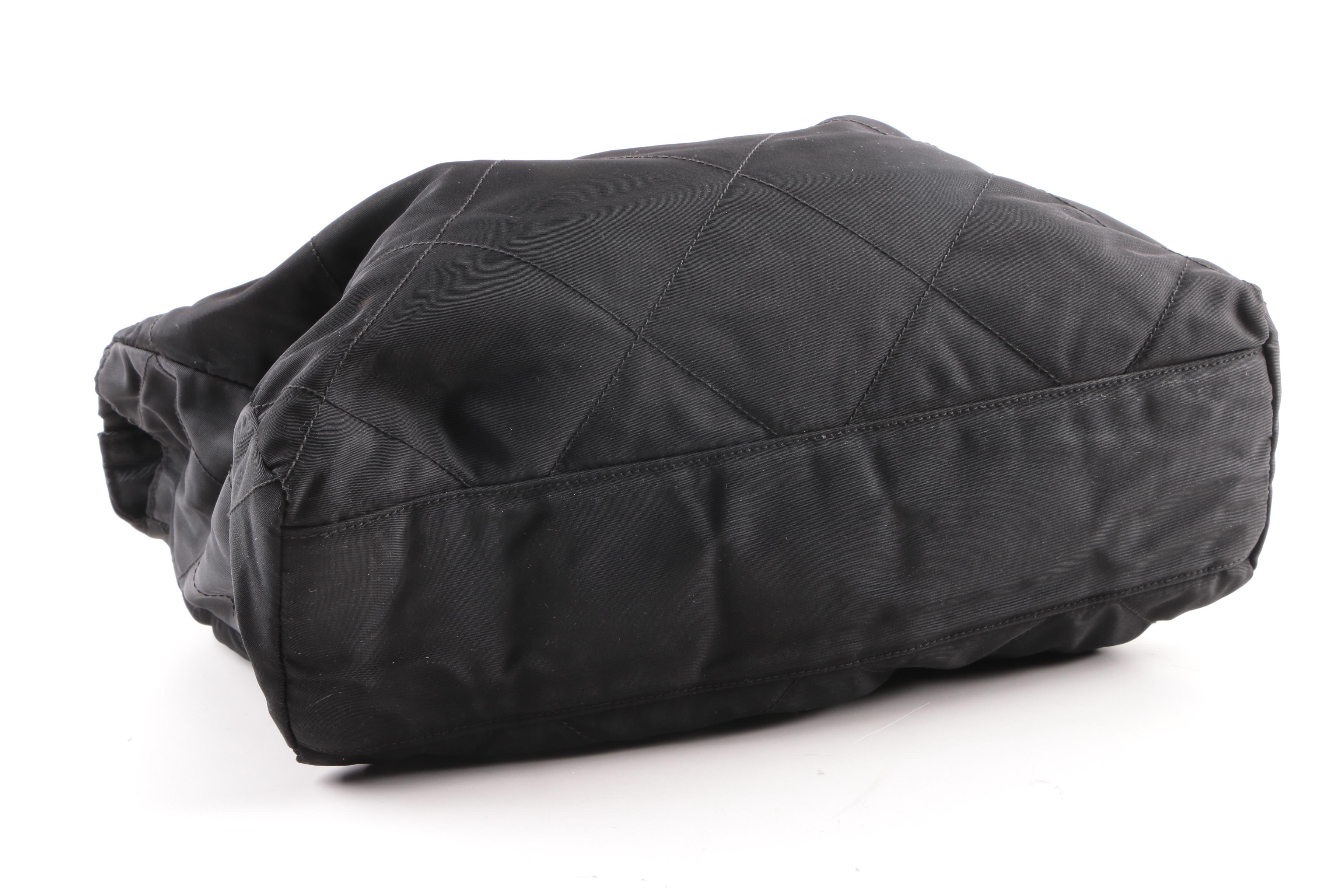 Prada Quilted Black Nylon Shoulder Bag
