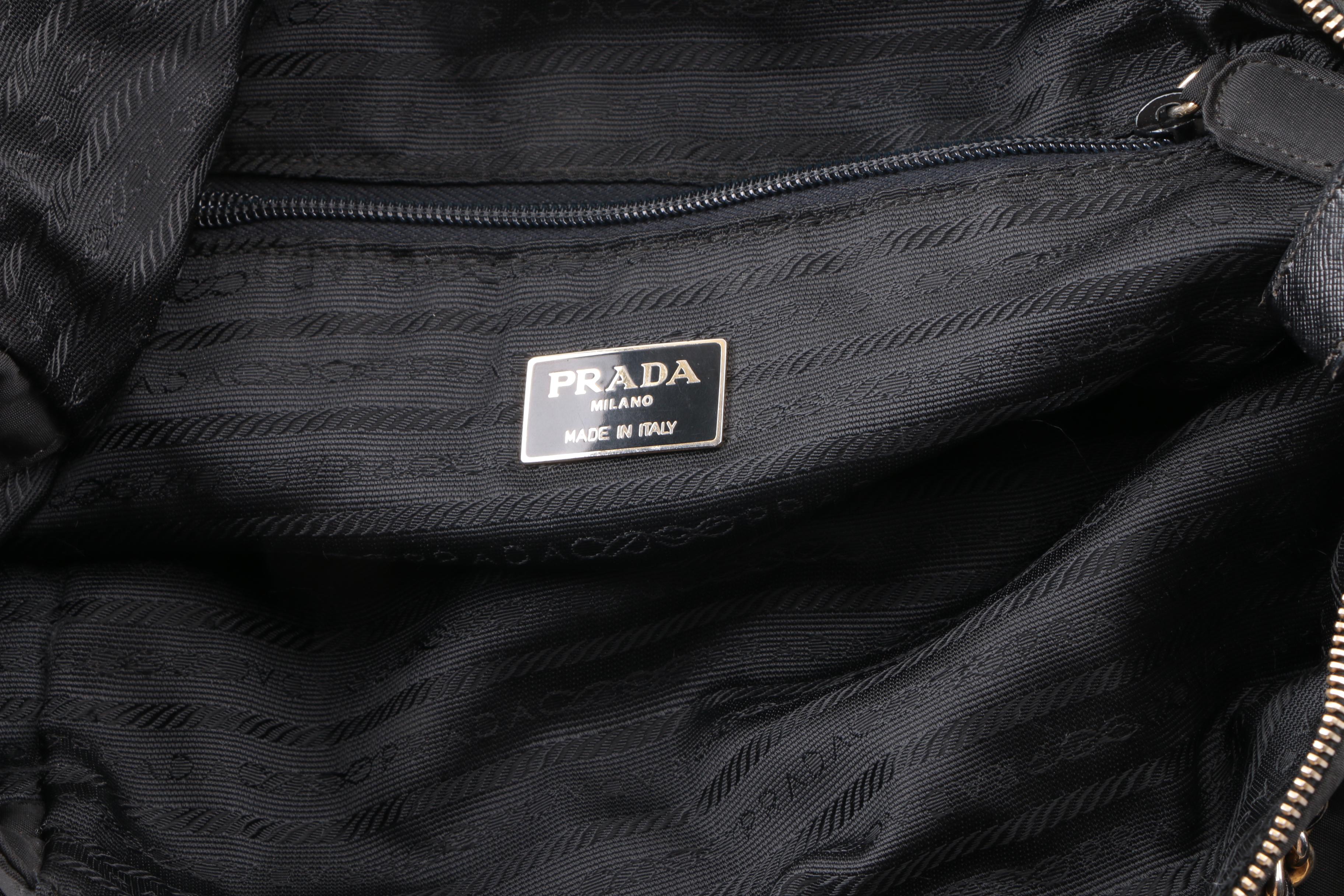 Prada Quilted Black Nylon Shoulder Bag