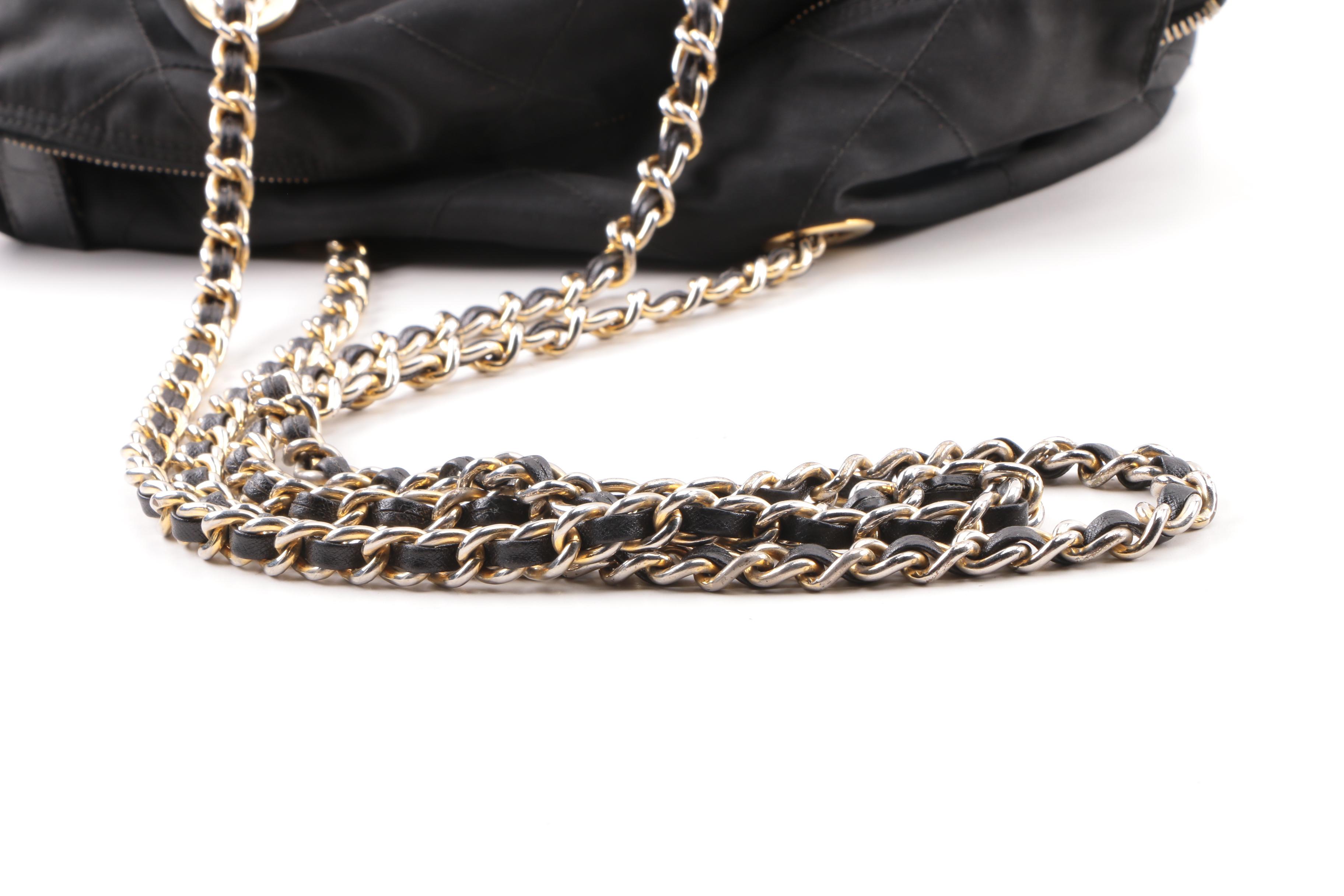 Prada Quilted Black Nylon Shoulder Bag