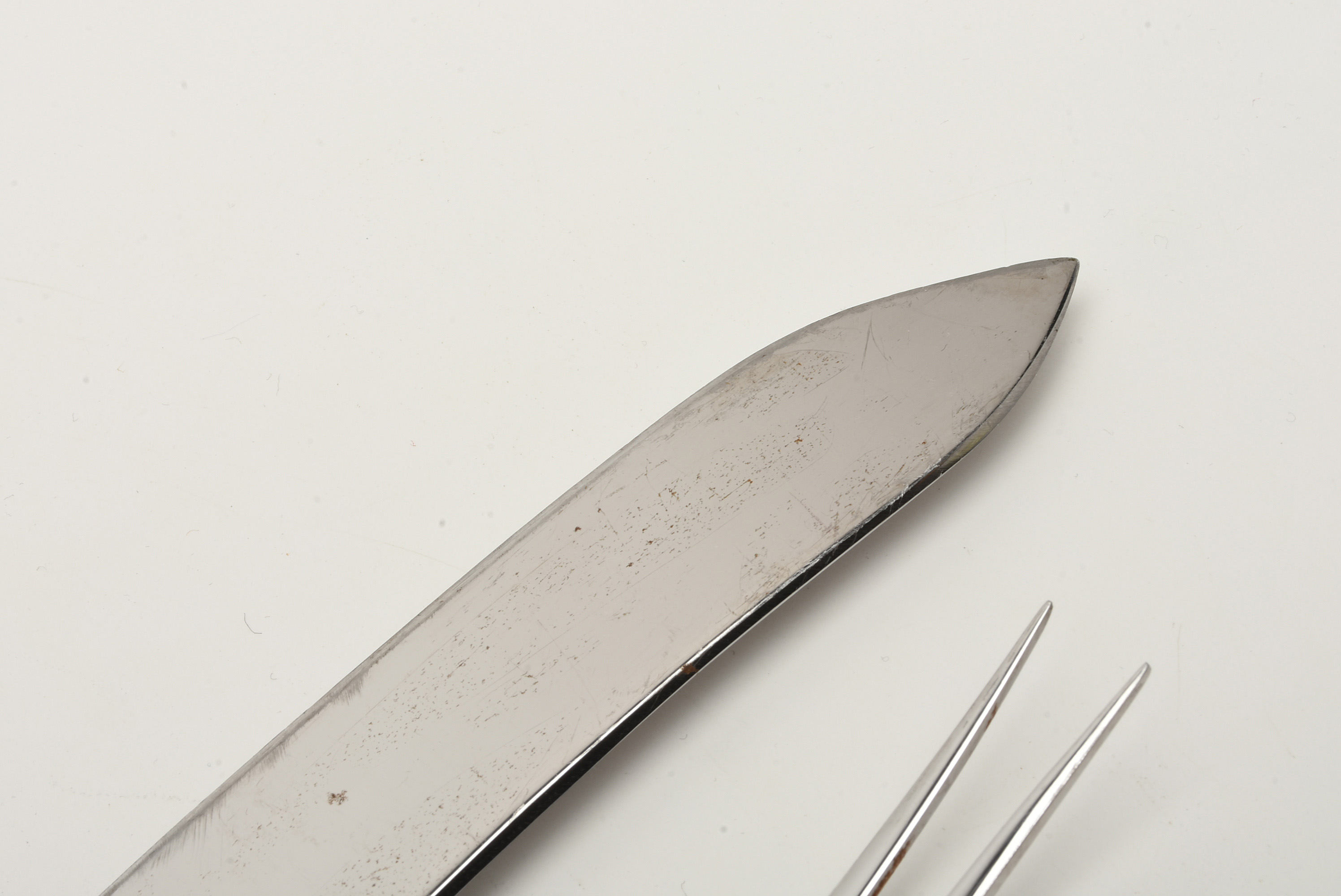 Georg Jensen Sterling Silver Handled "Acorn" Carving Knife and Fork Set