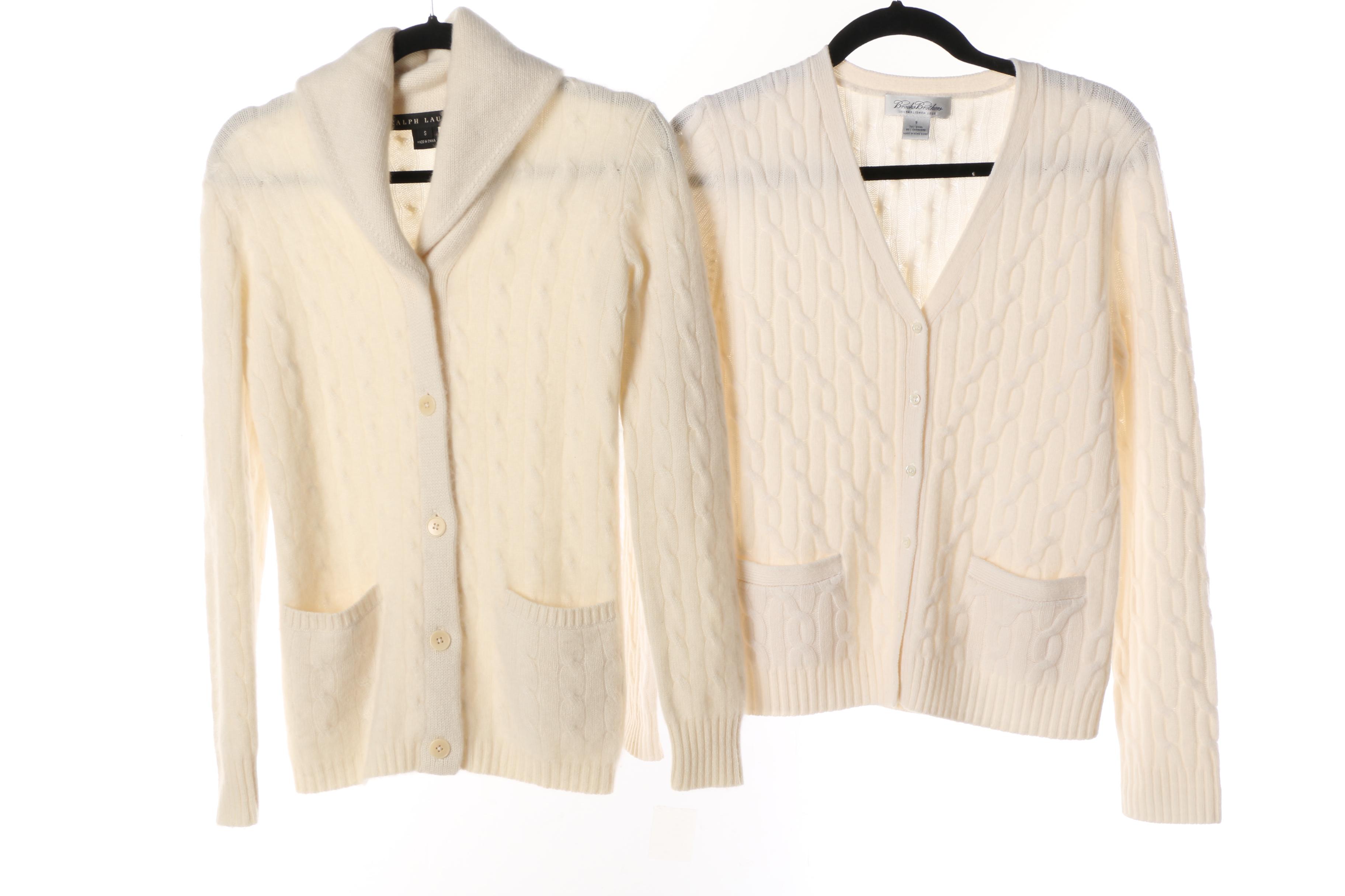 Women's Cashmere and Wool Sweaters and Cardigans Including Brooks Brothers