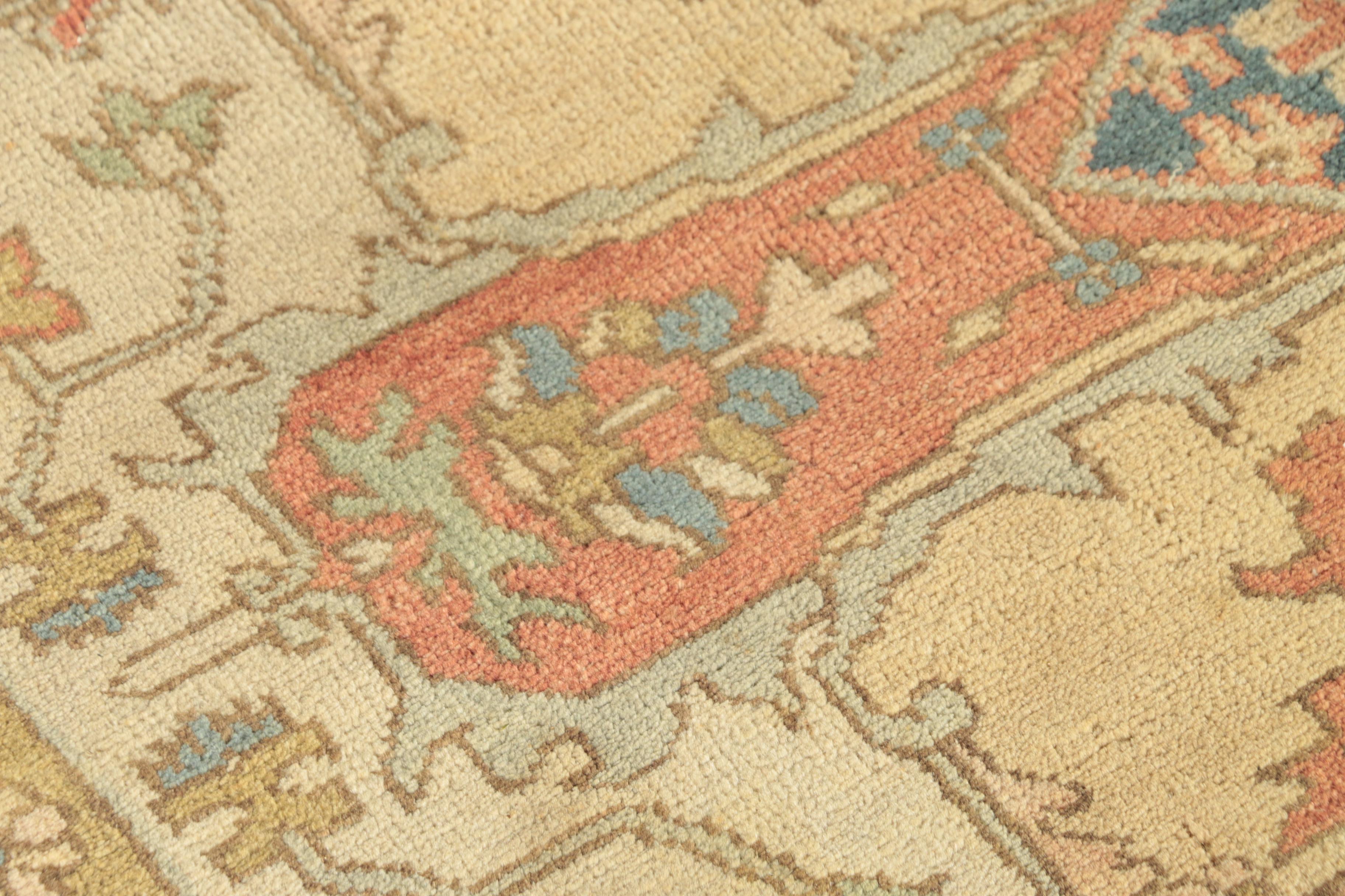 Hand-Knotted Indo-Persian Heriz Serapi Wool Area Rug