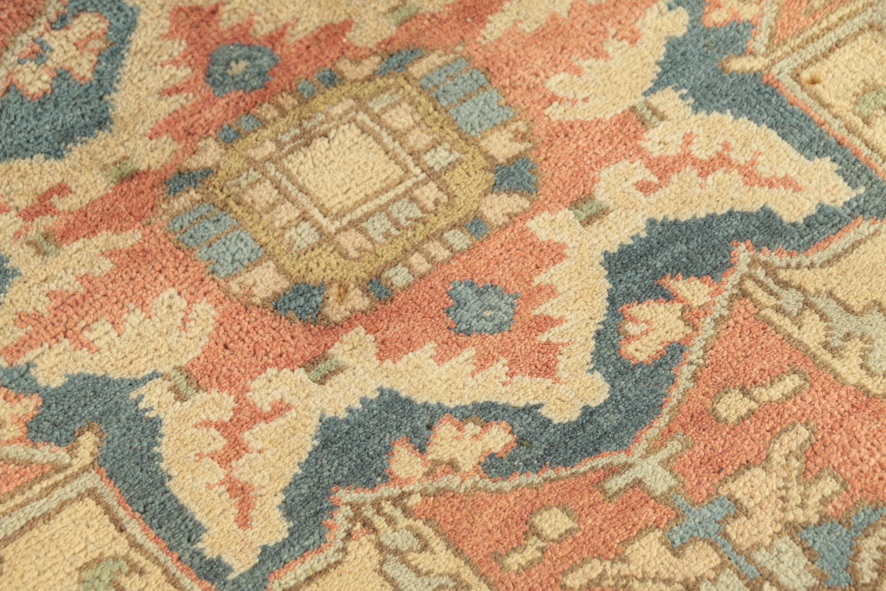Hand-Knotted Indo-Persian Heriz Serapi Wool Area Rug