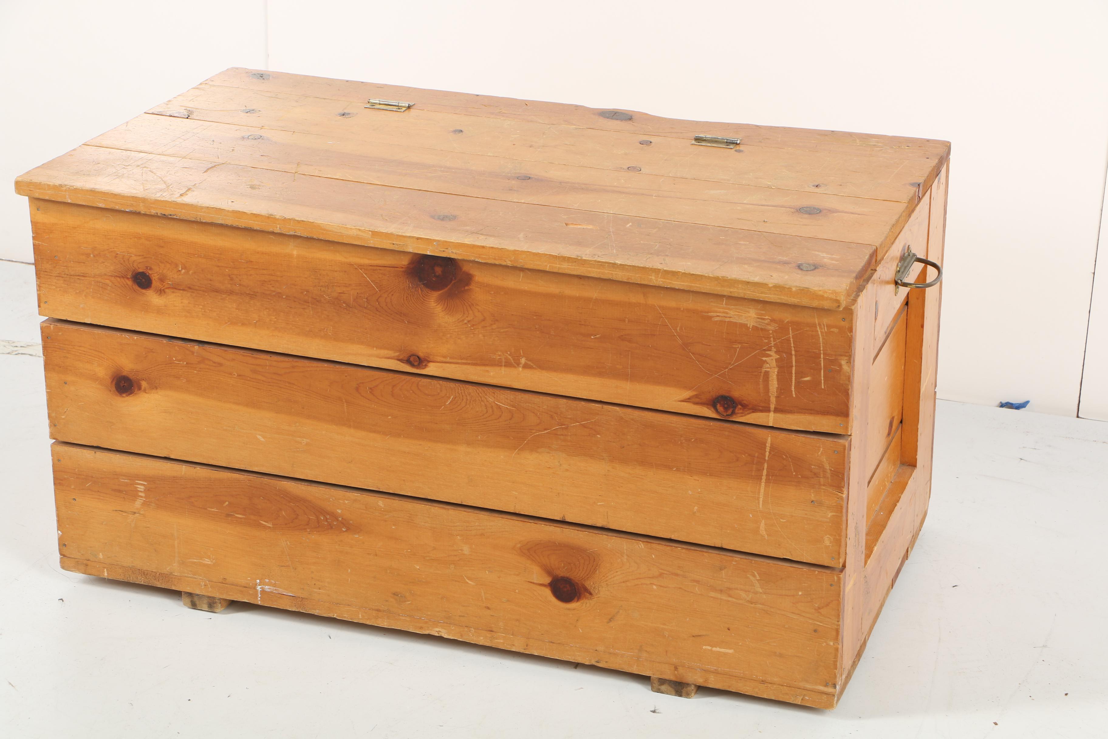 Vintage Pine Storage Chest