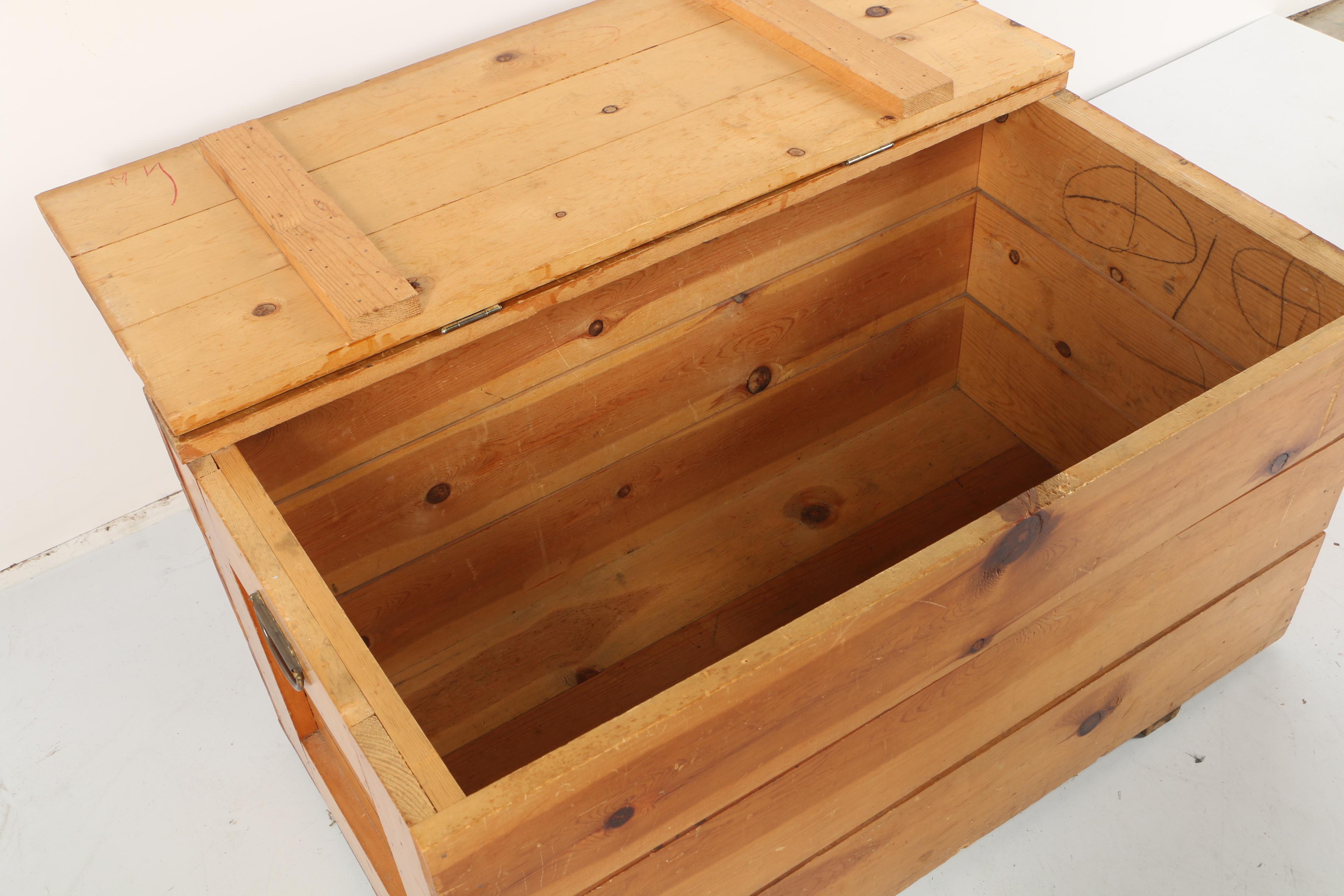 Vintage Pine Storage Chest