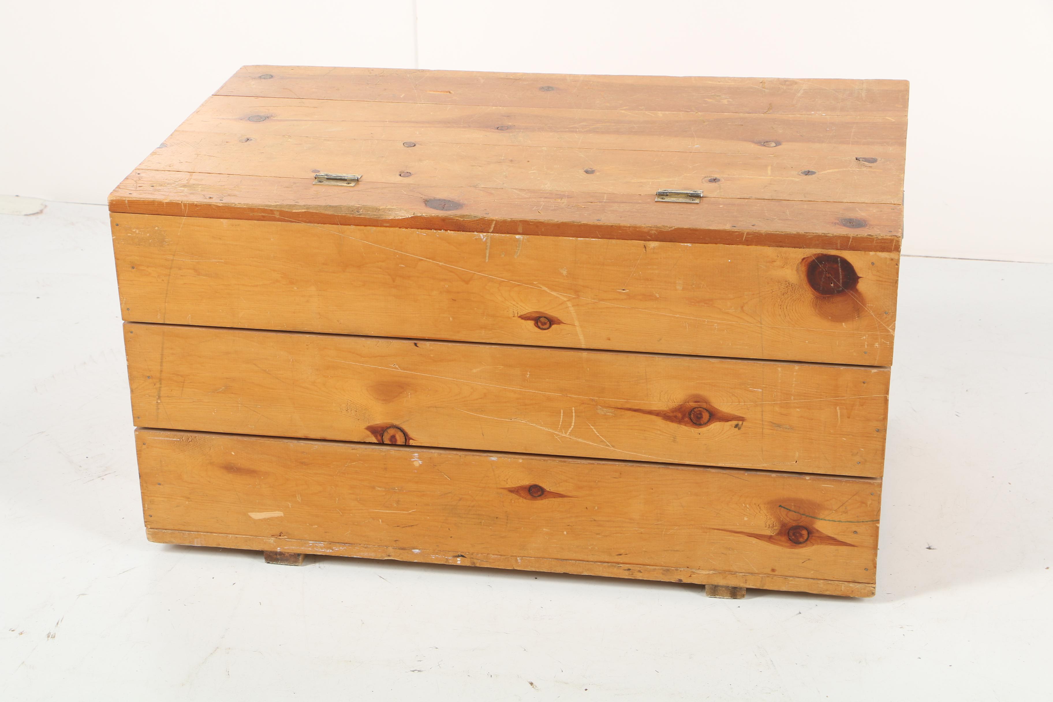 Vintage Pine Storage Chest
