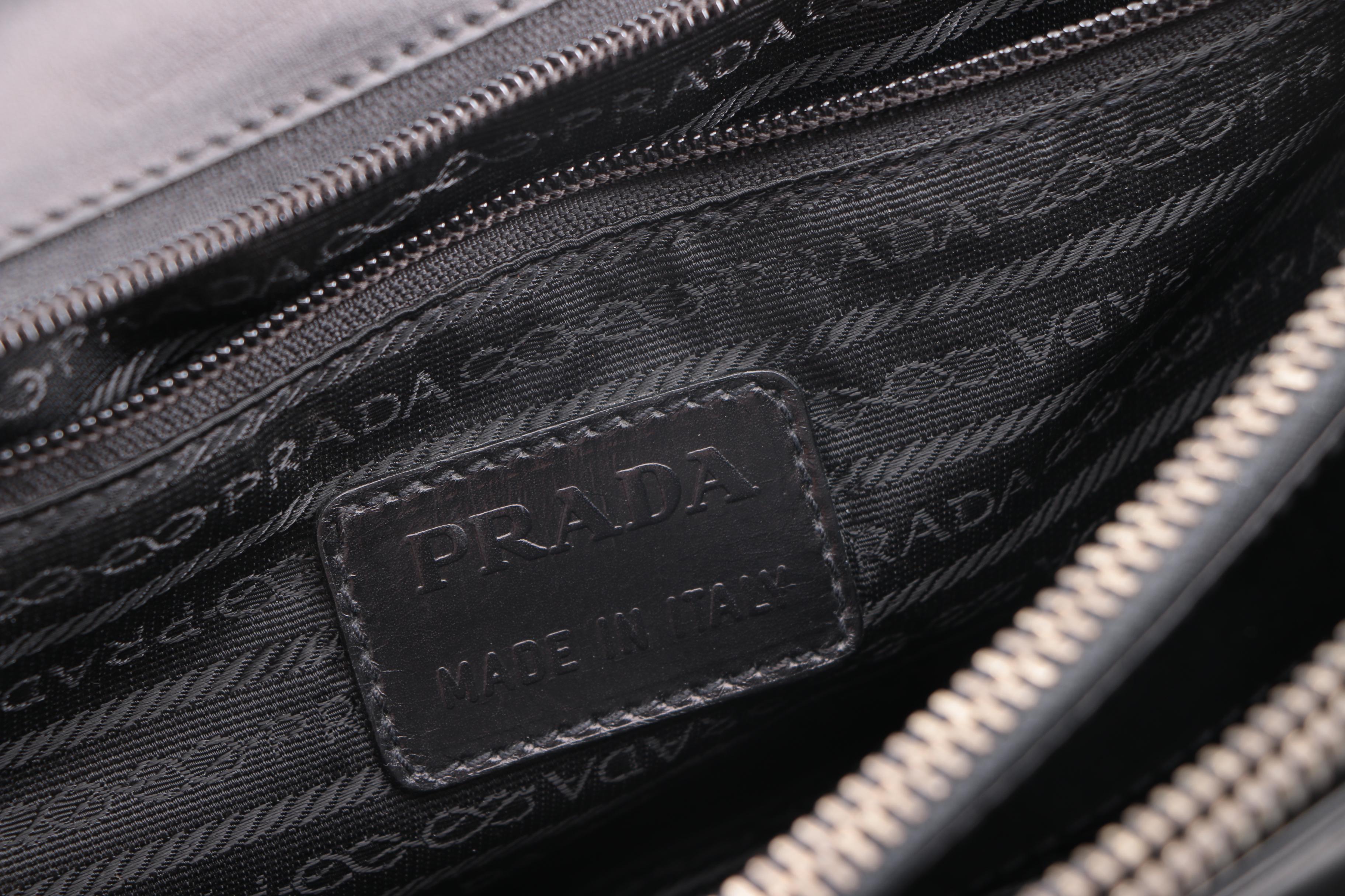 Prada Black Leather Briefcase
