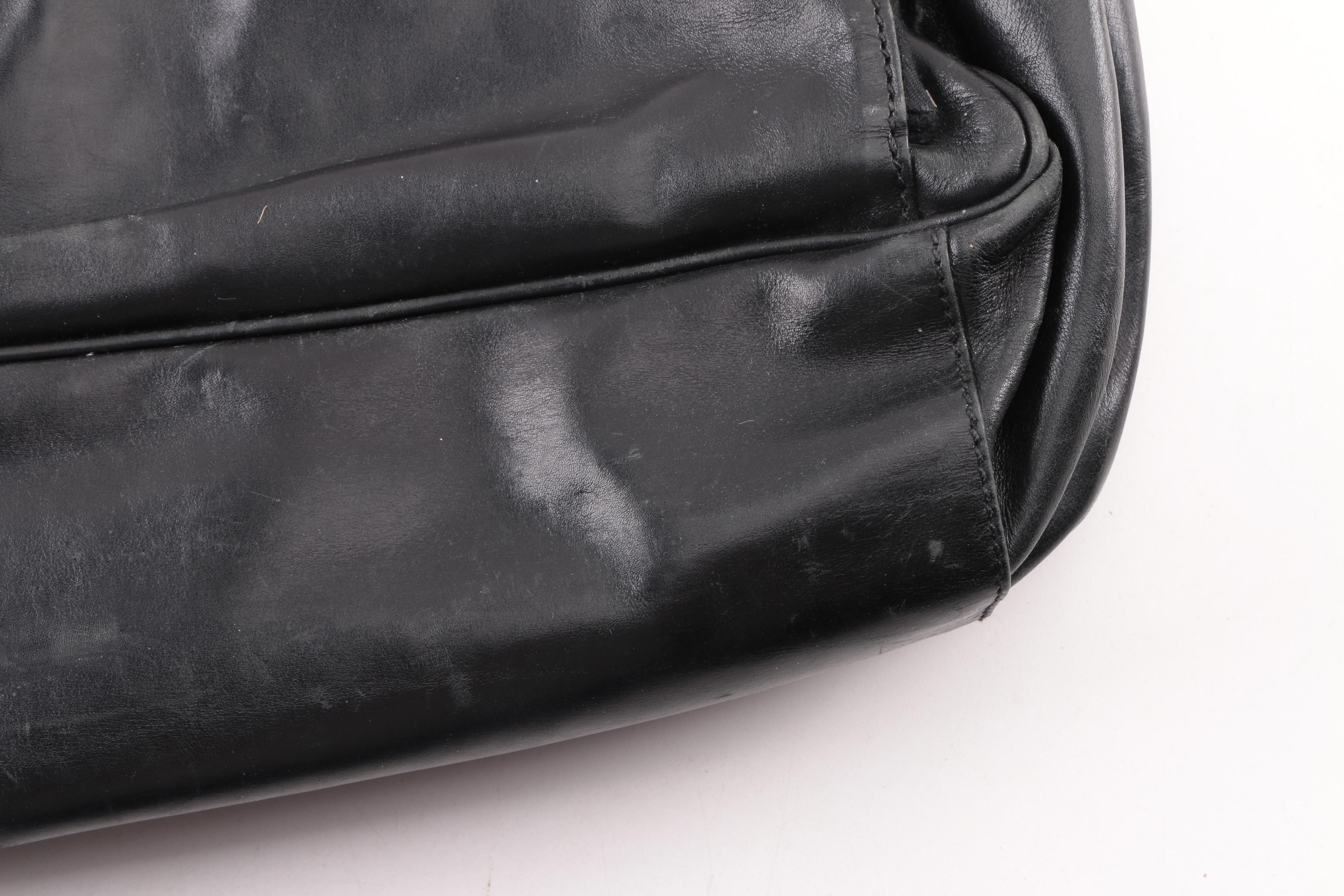 Prada Black Leather Briefcase