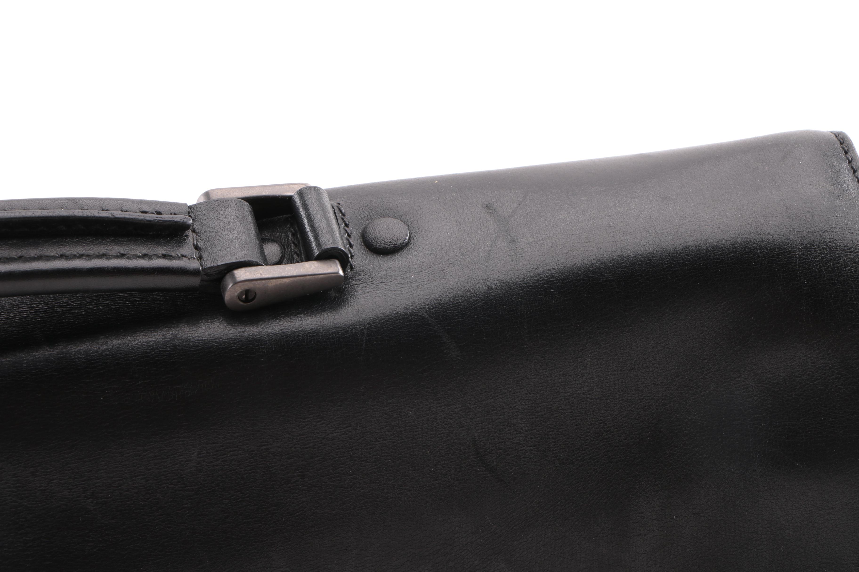 Prada Black Leather Briefcase