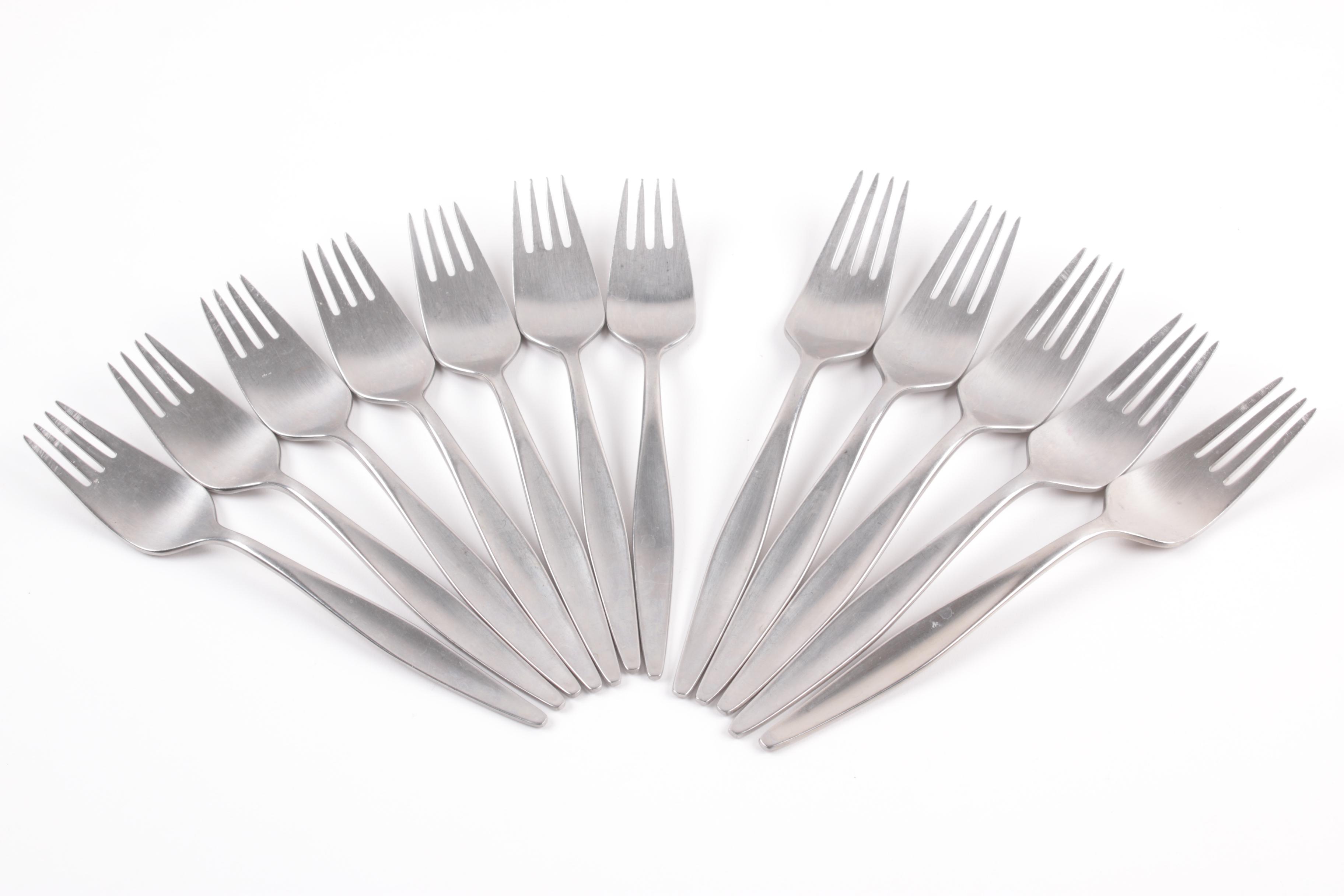Mid-Century Modern Reed & Barton "Etude"  Stainless Steel Flatware Set
