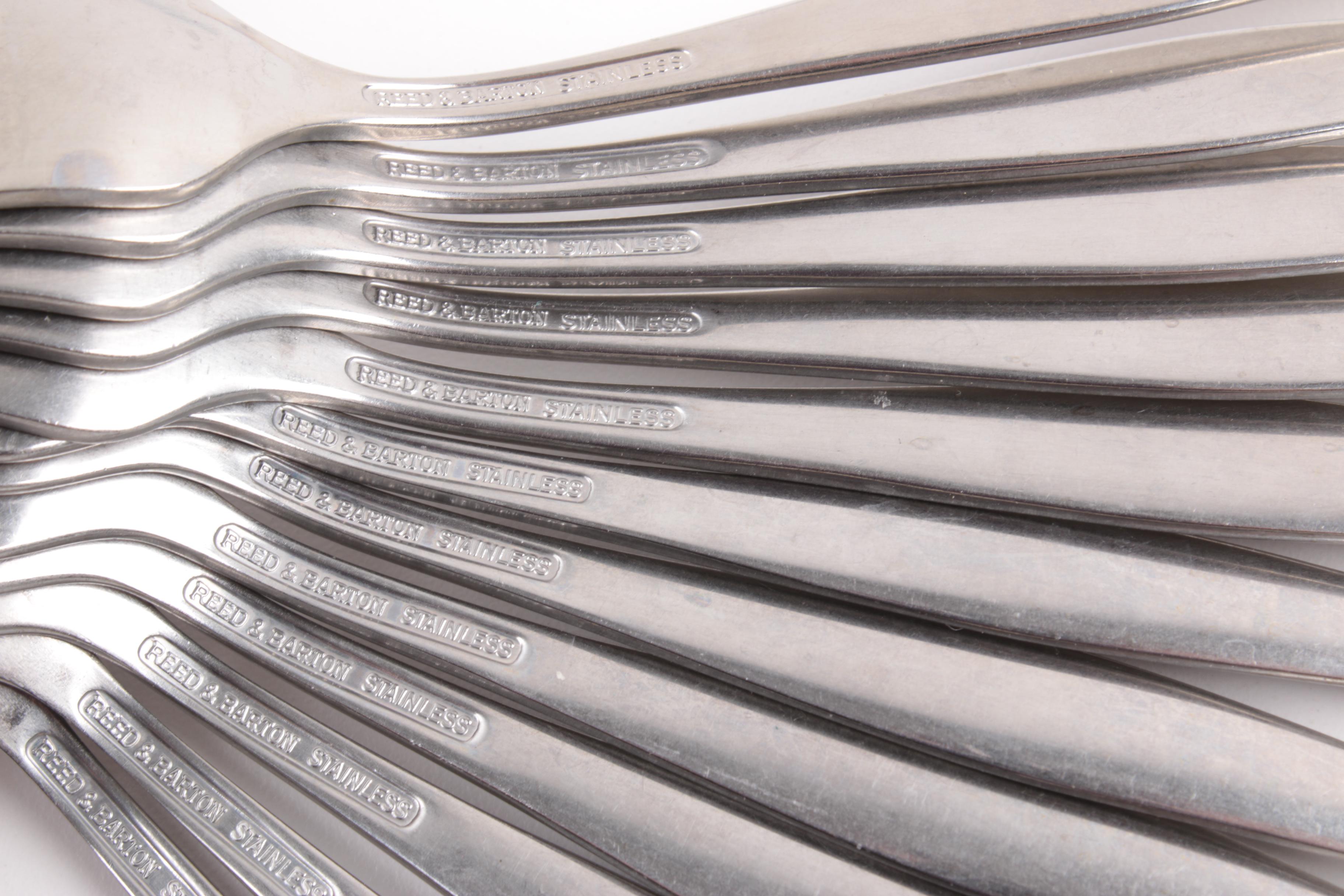 Mid-Century Modern Reed & Barton "Etude"  Stainless Steel Flatware Set