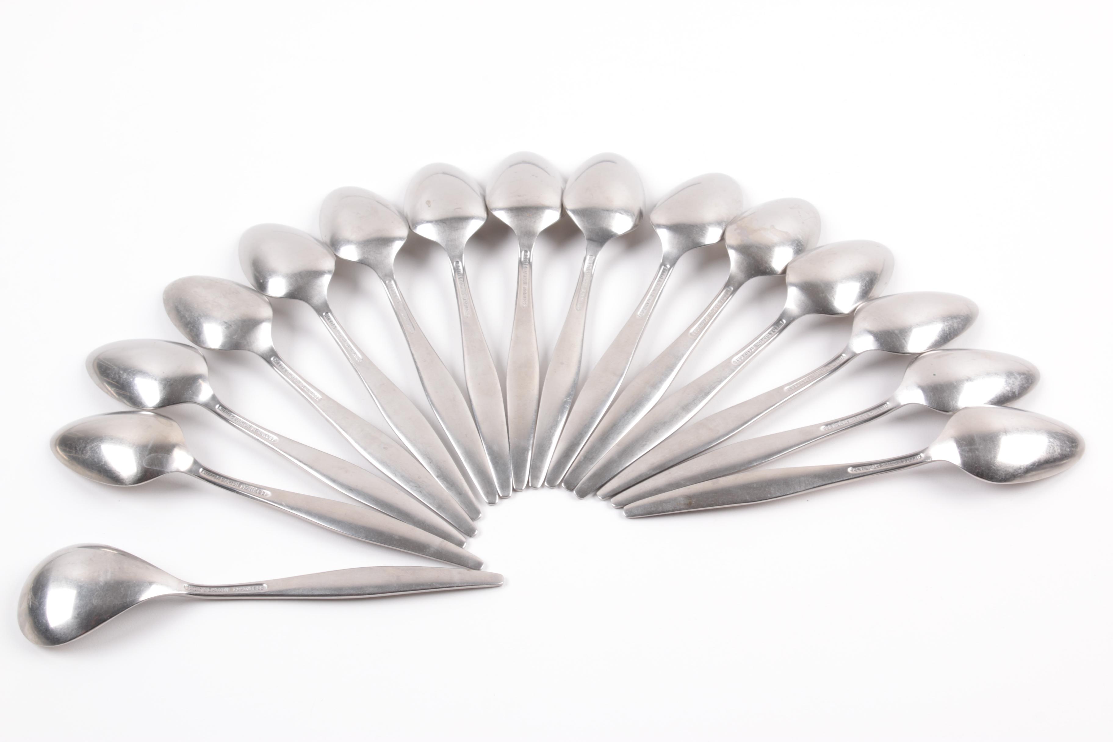 Mid-Century Modern Reed & Barton "Etude"  Stainless Steel Flatware Set