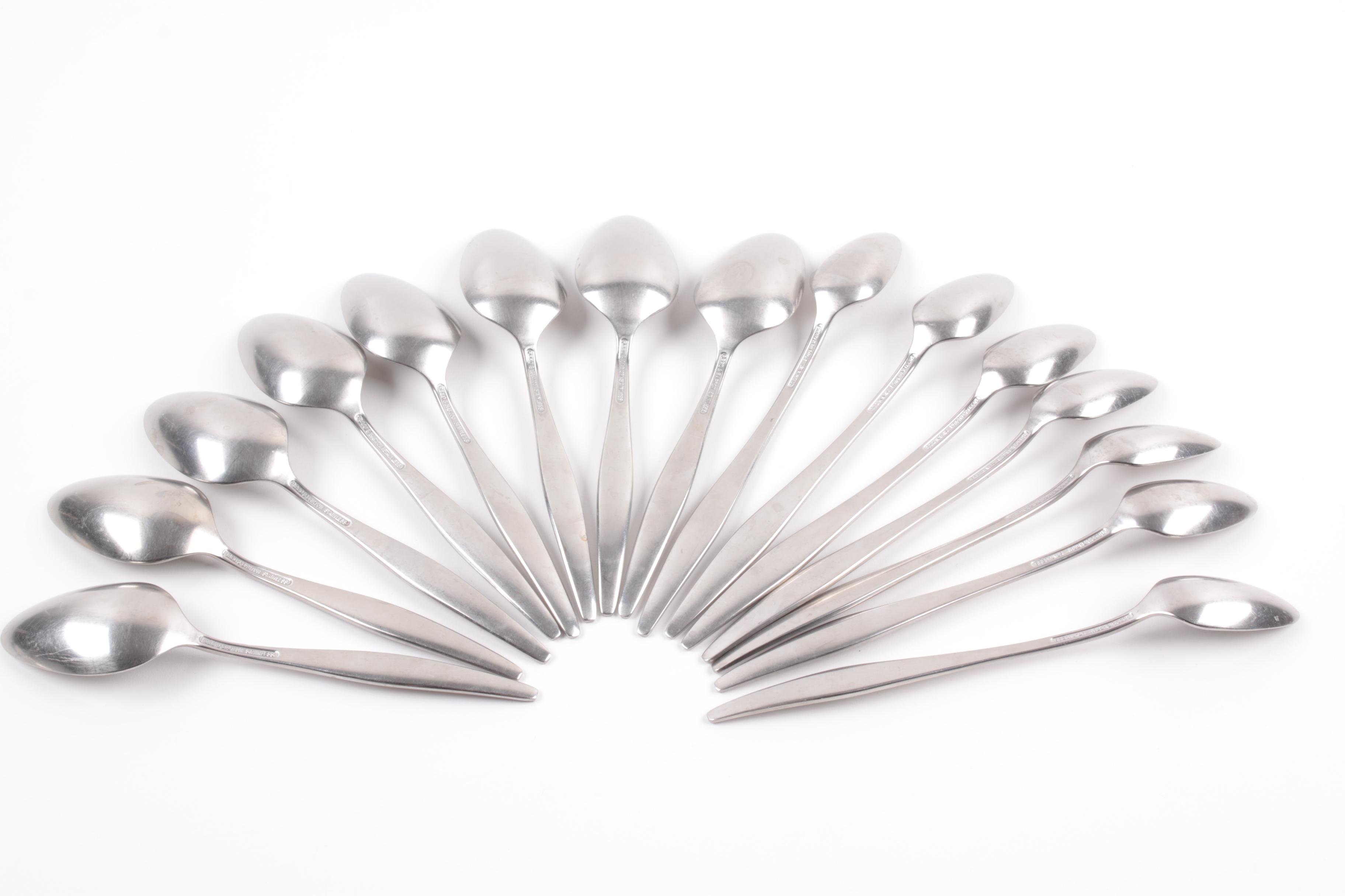 Mid-Century Modern Reed & Barton "Etude"  Stainless Steel Flatware Set