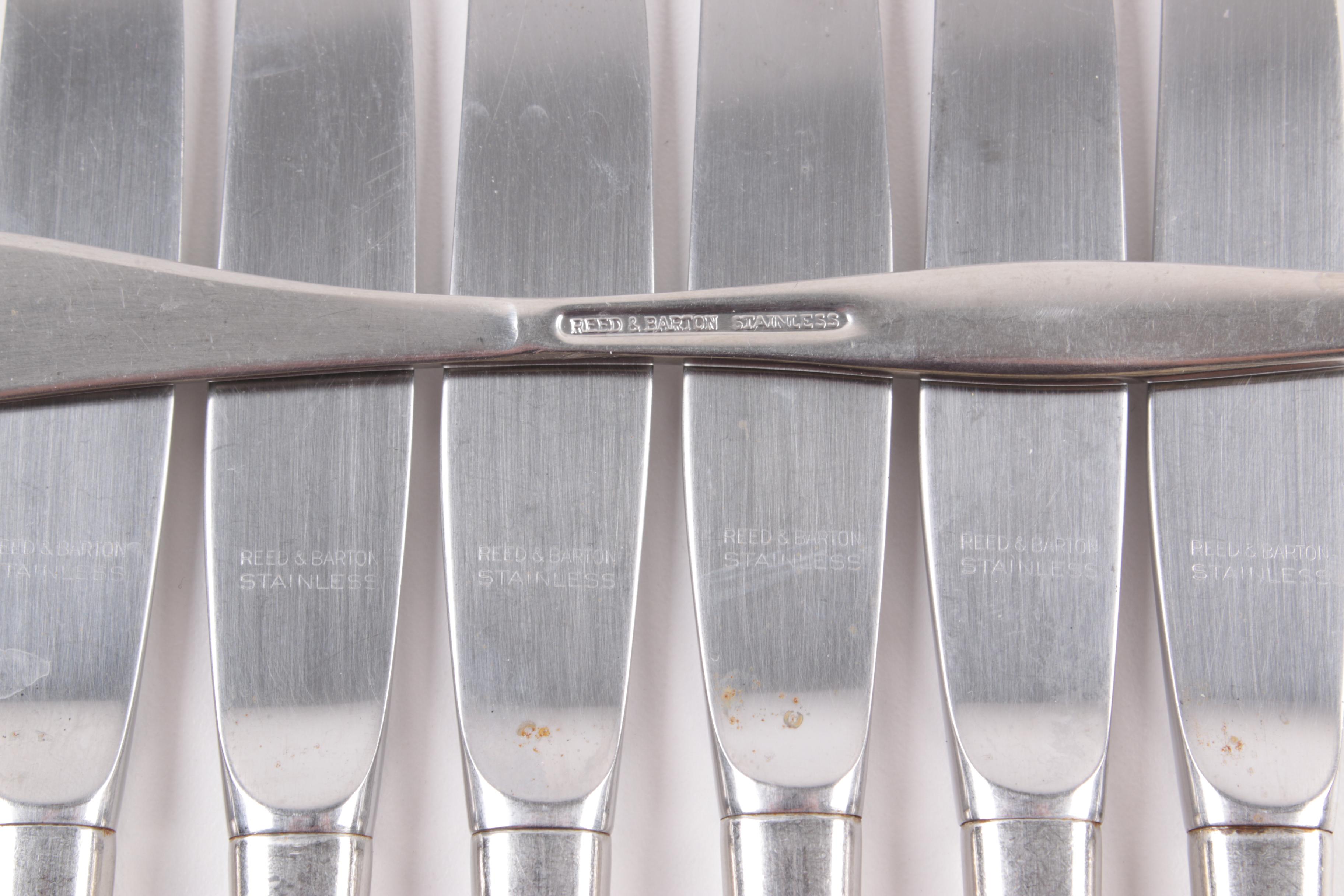 Mid-Century Modern Reed & Barton "Etude"  Stainless Steel Flatware Set