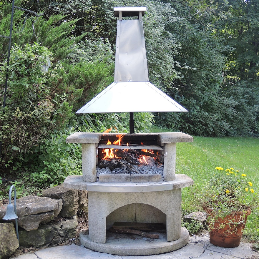 Concrete Outdoor Fireplace