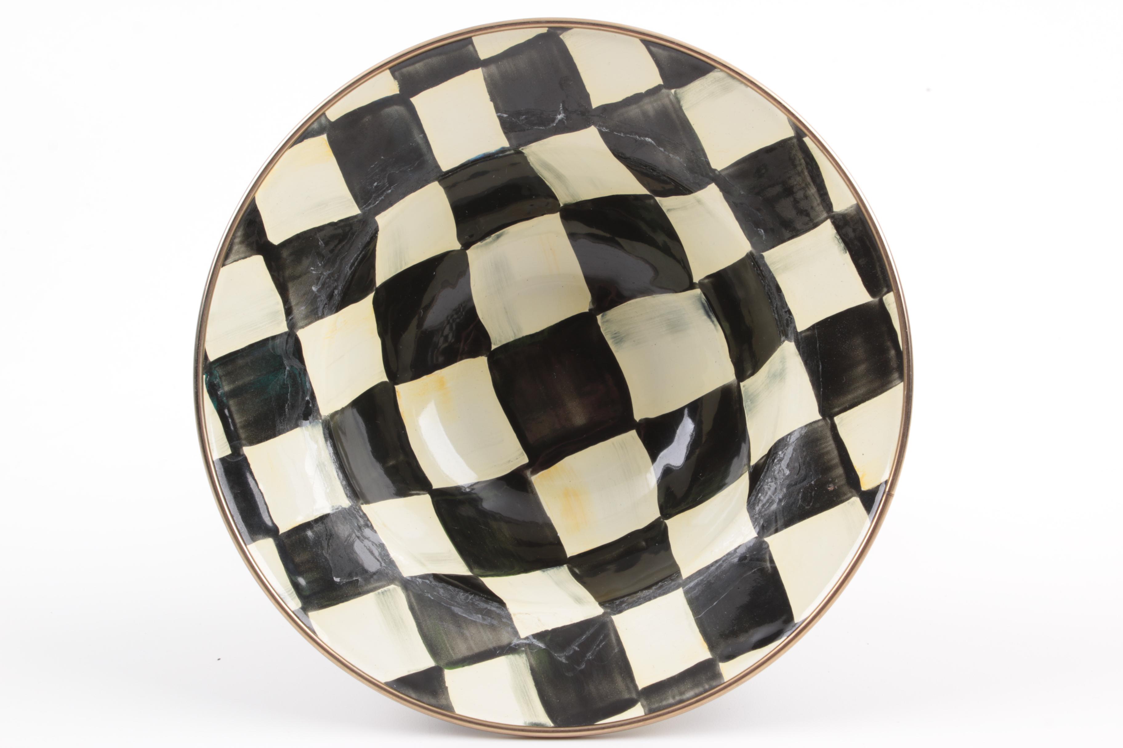 MacKenzie-Childs "Courtly Check" Compote and Planters