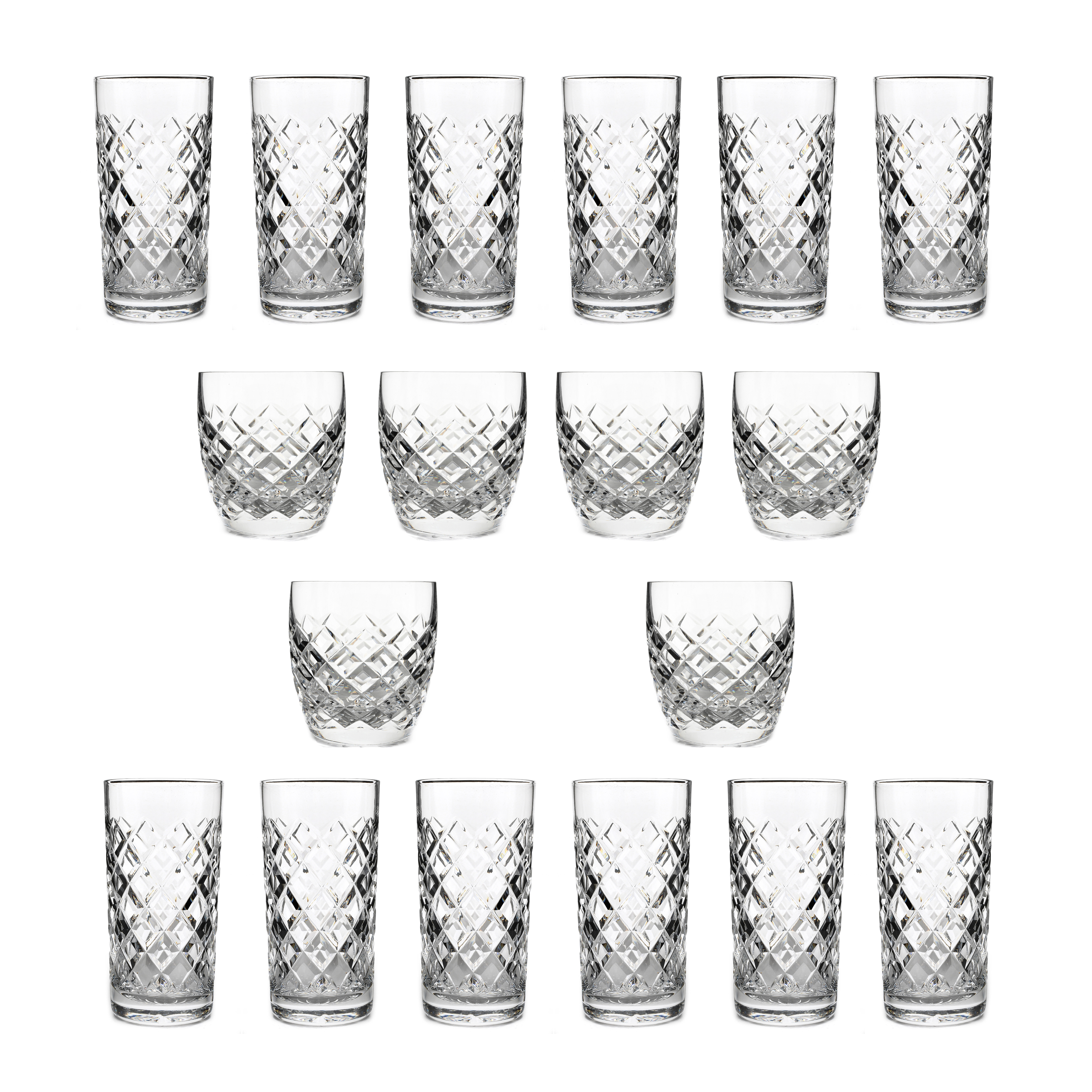 Waterford Crystal "Powerscourt" Old Fashion and Highball Glasses