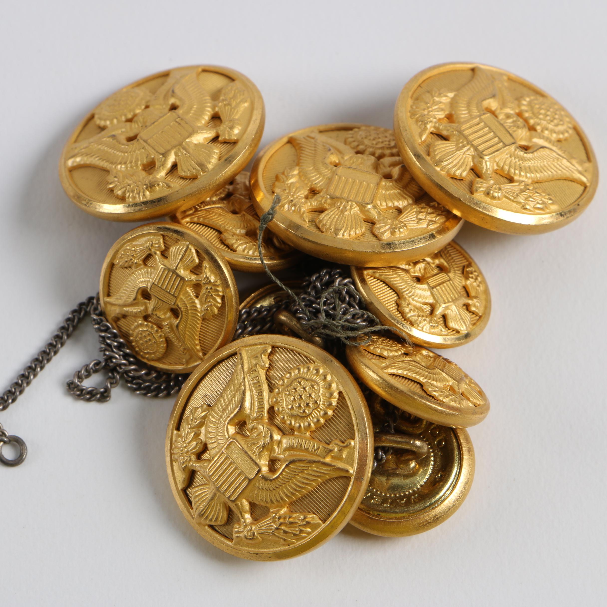 U.S. Military Great Seal and Waterbury Company Navy Buttons