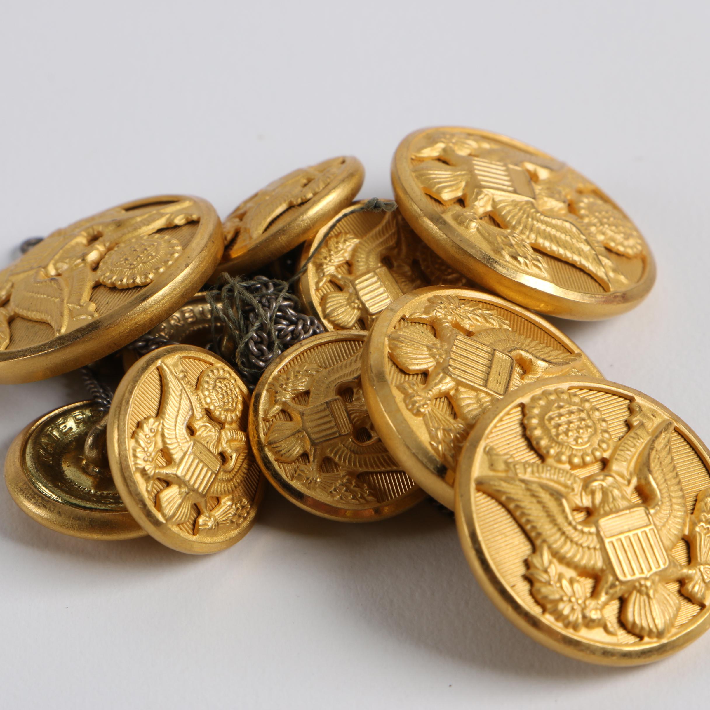 U.S. Military Great Seal and Waterbury Company Navy Buttons