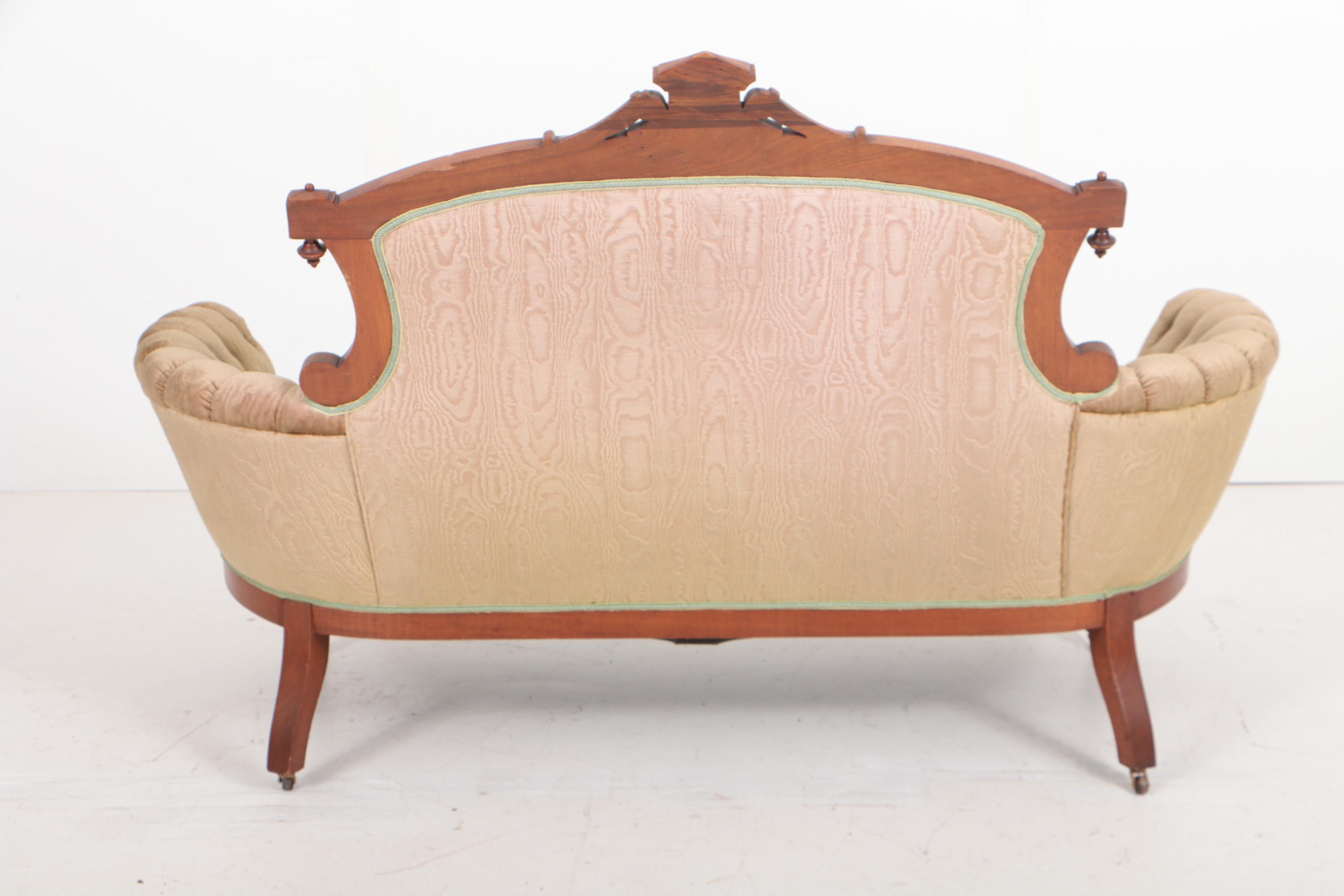 Victorian Walnut Five-Piece Salon Suite, Circa 1880