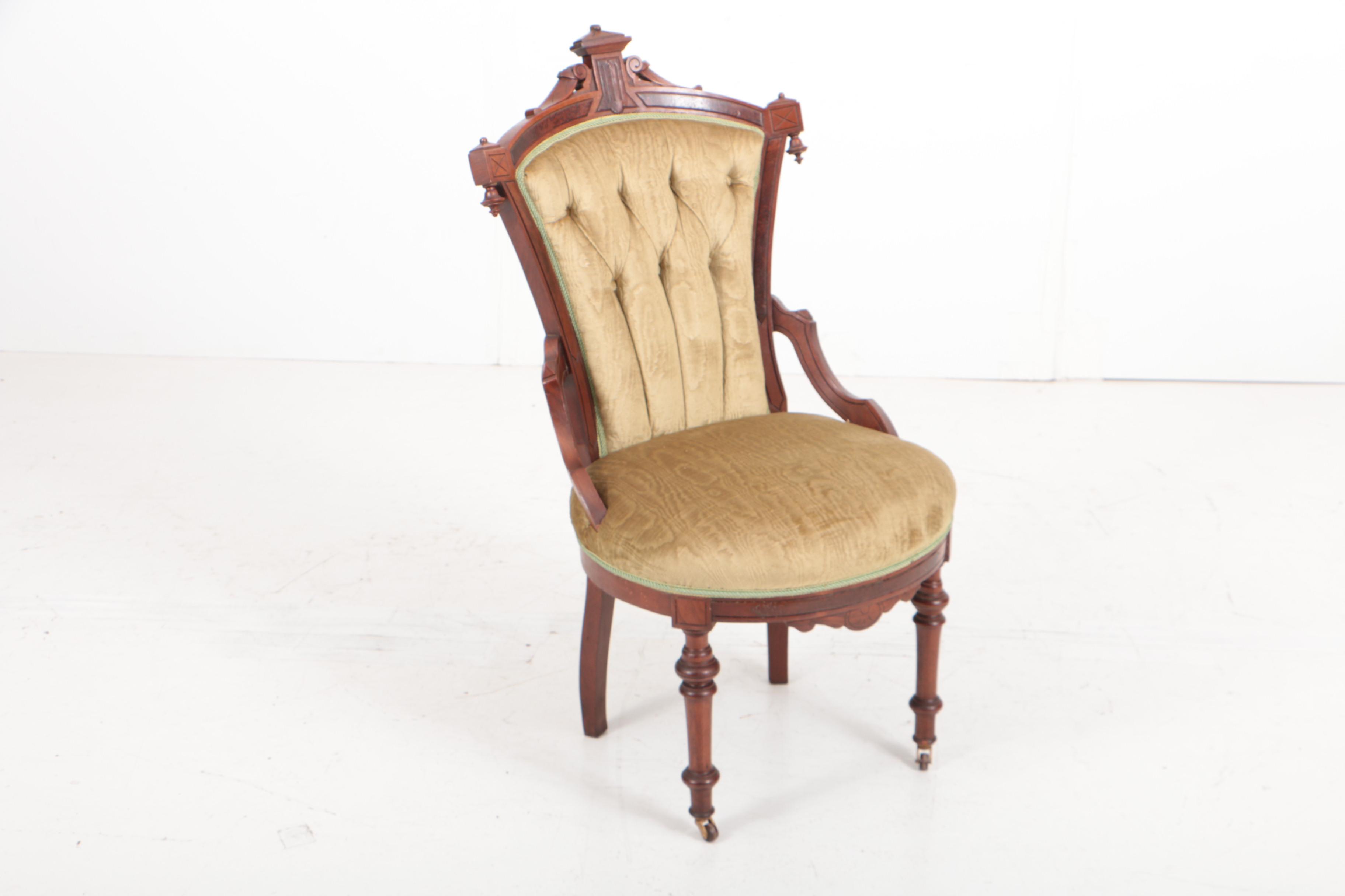 Victorian Walnut Five-Piece Salon Suite, Circa 1880