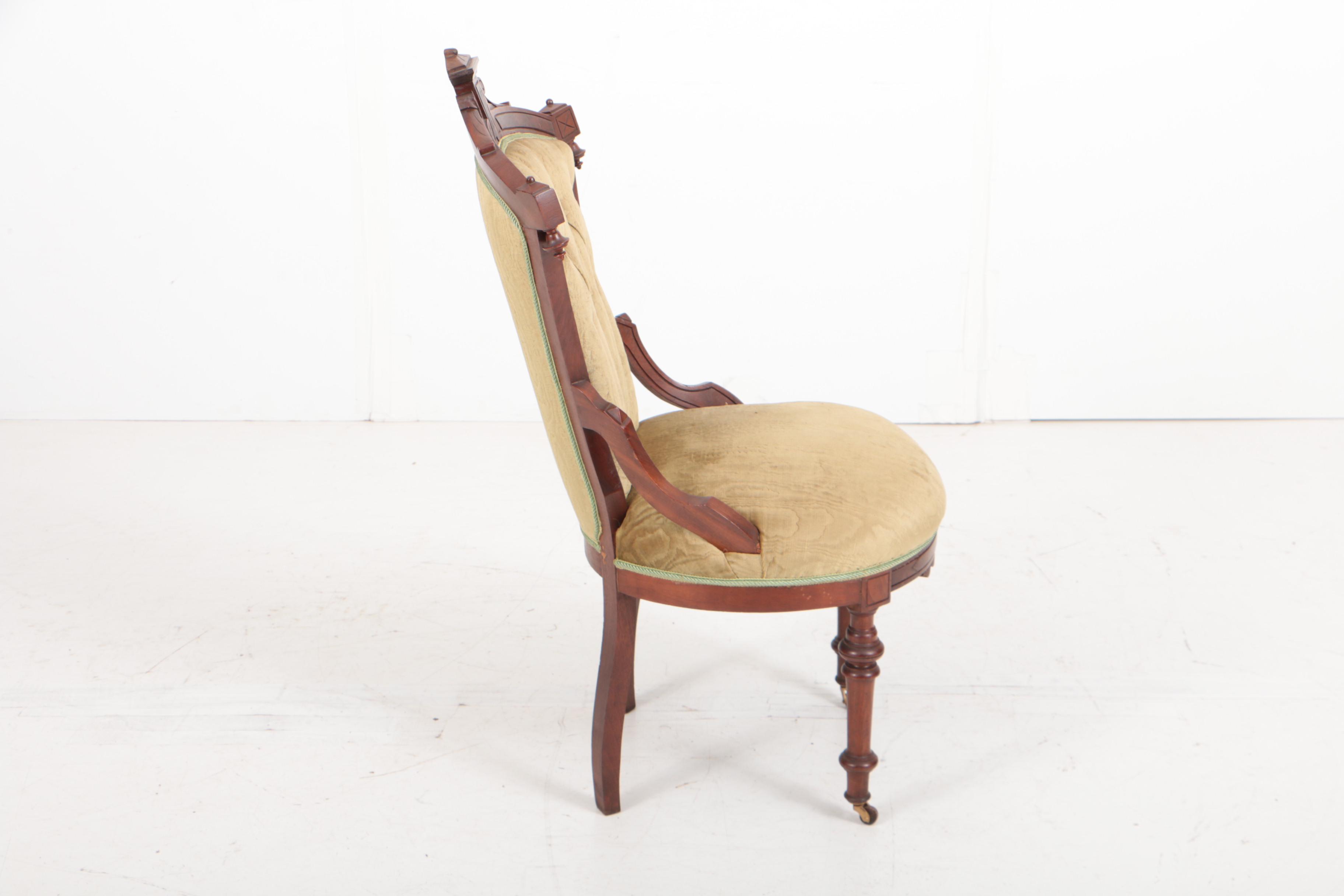 Victorian Walnut Five-Piece Salon Suite, Circa 1880