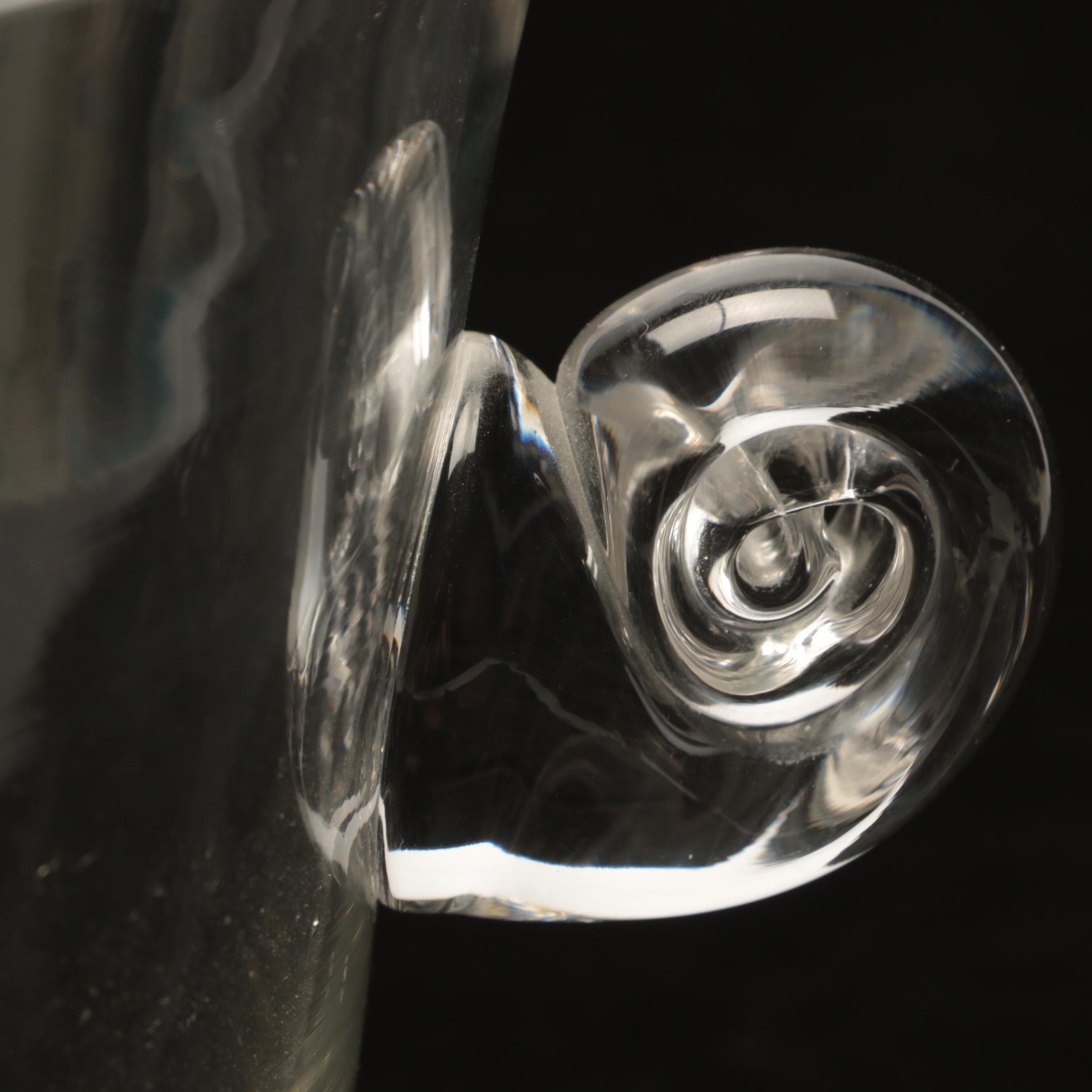 Tiffany & Co. "Scroll Handle" Crystal Ice Bucket