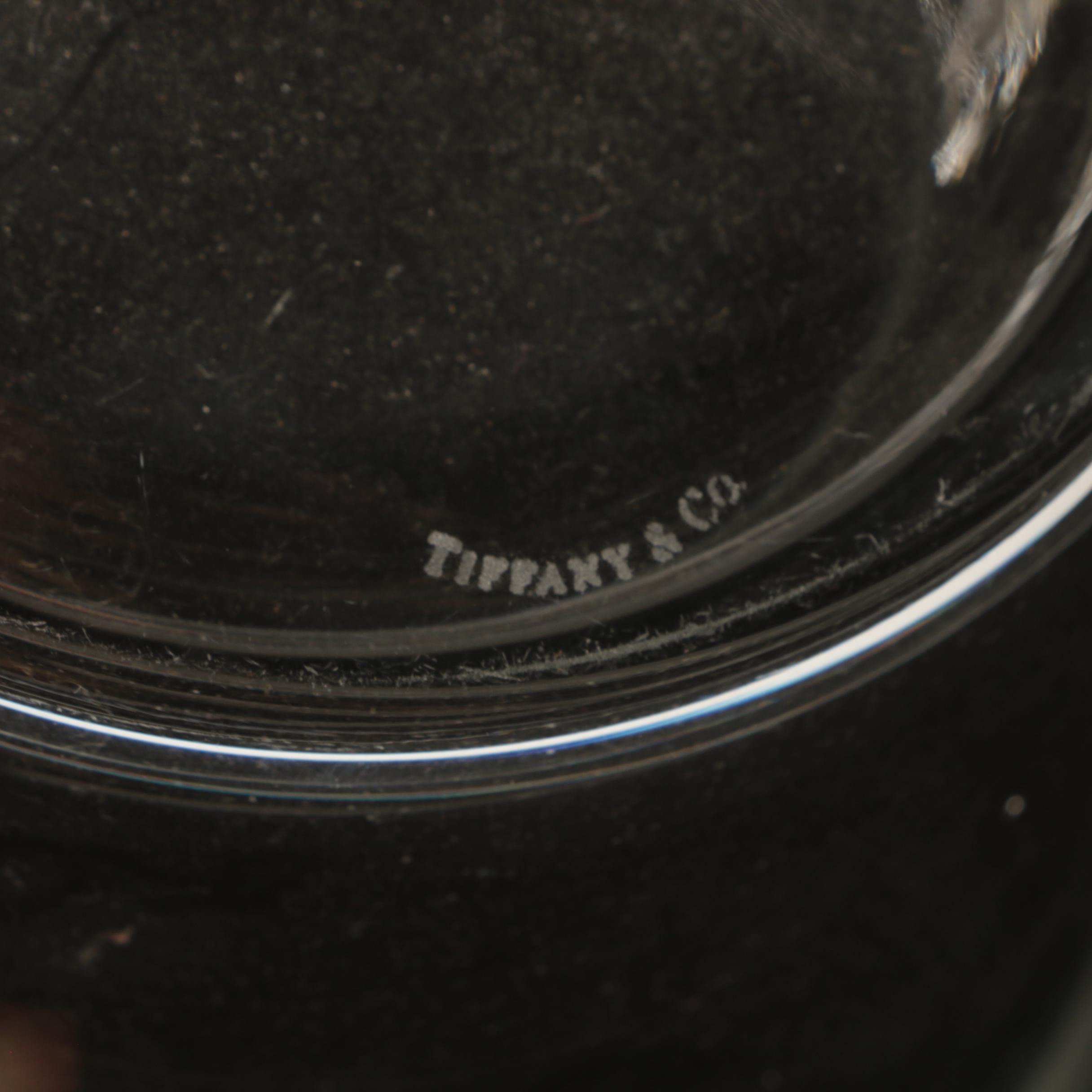 Tiffany & Co. "Scroll Handle" Crystal Ice Bucket