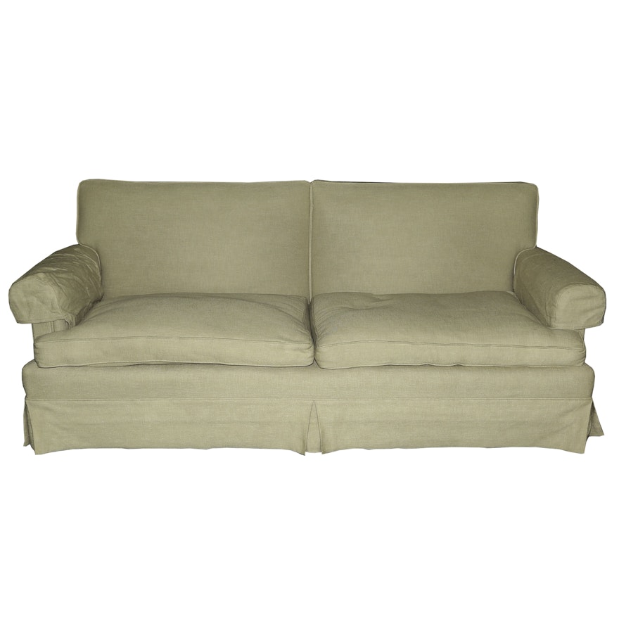 Neutral Over Upholstered Rolled Arm Sofa