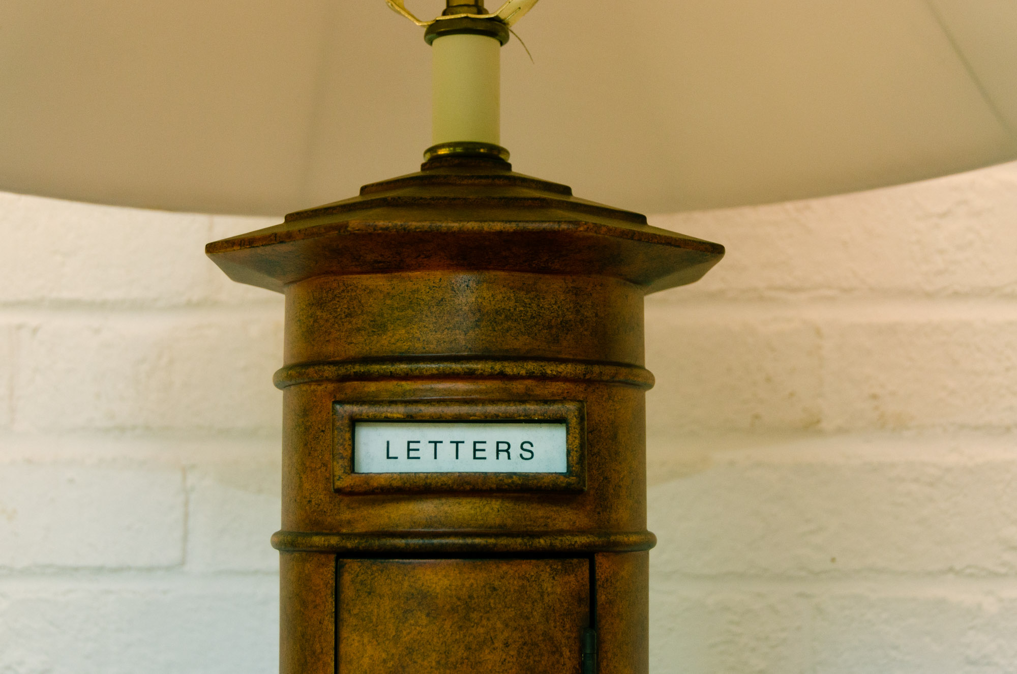 Vintage Letter Box Thematic Table Lamp