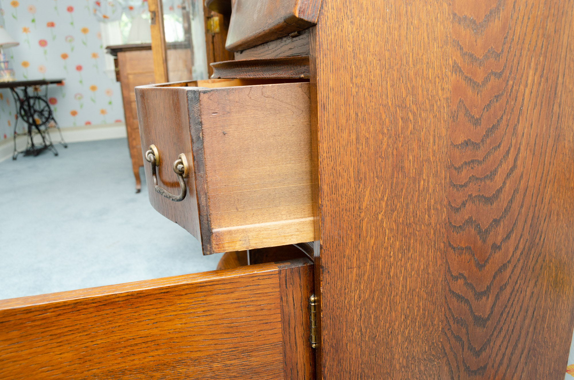 Antique Side-by-Side Bookcase Secretary