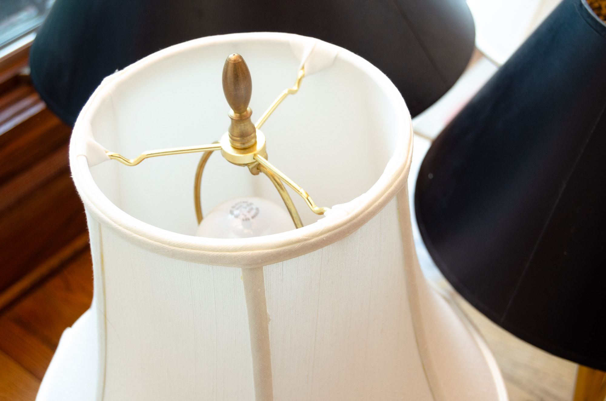 Four Brass Table Lamps Including Robert Abbey