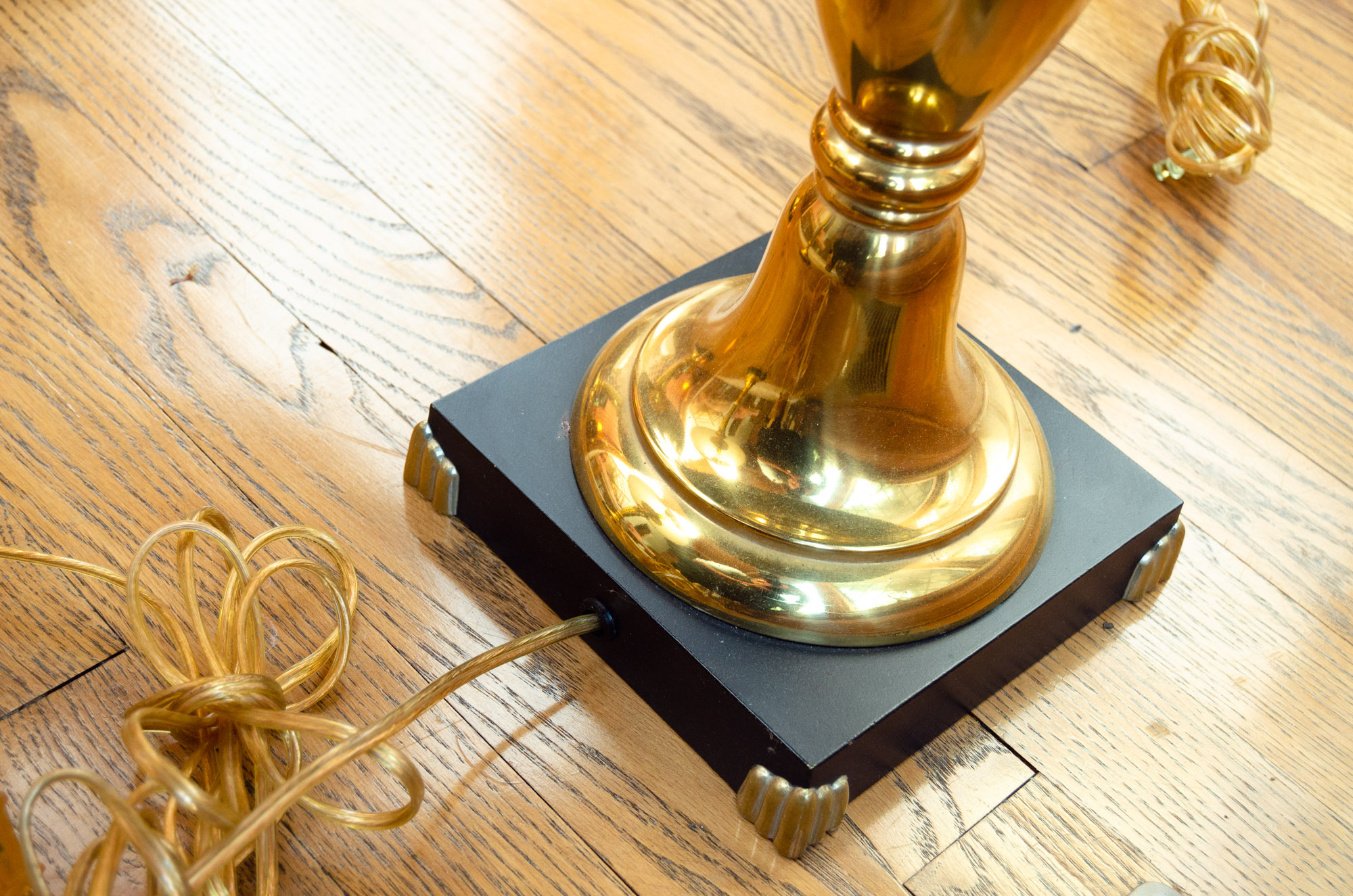 Four Brass Table Lamps Including Robert Abbey