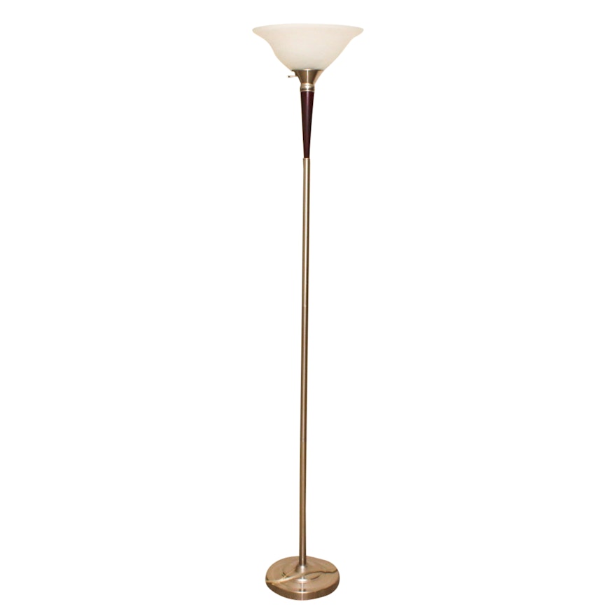 Brushed Nickel Torchiere Floor Lamp