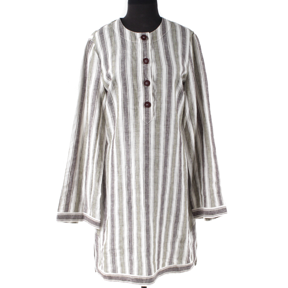 Tory Burch Striped Linen Tunic