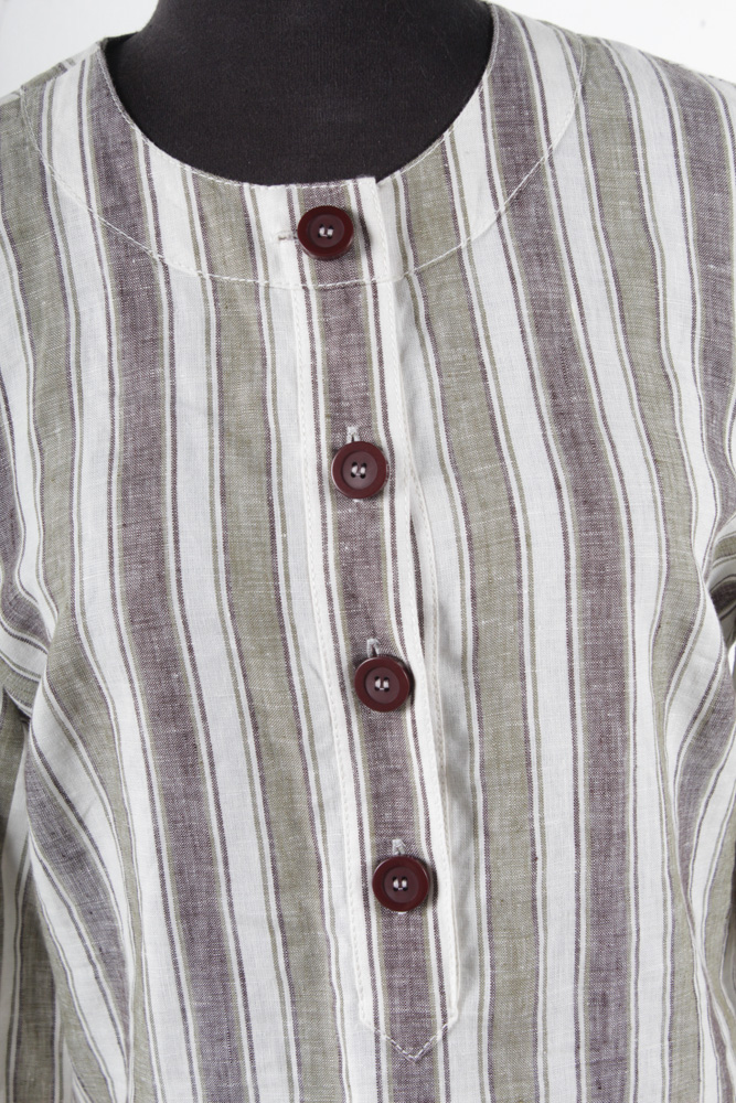 Tory Burch Striped Linen Tunic