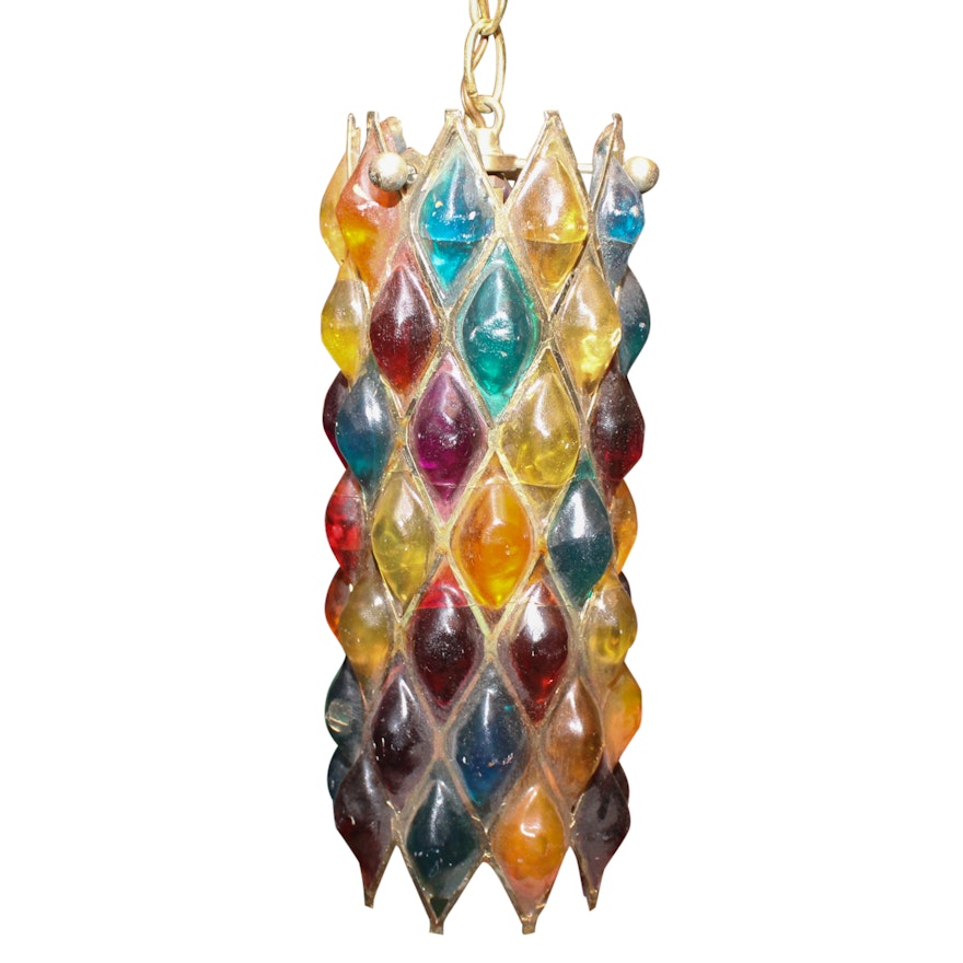 Mid Century Glass Pendant Light