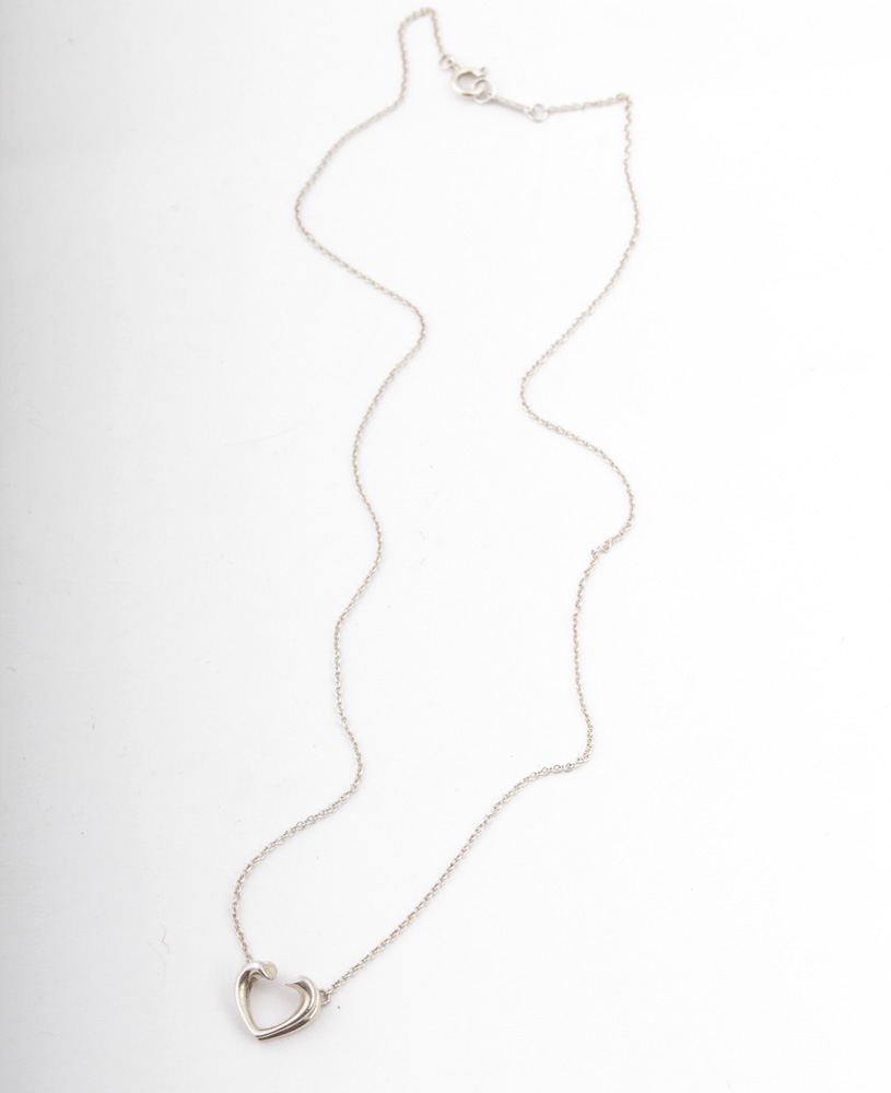 Tiffany & Co. Paloma Picasso Sterling Silver Heart Necklace