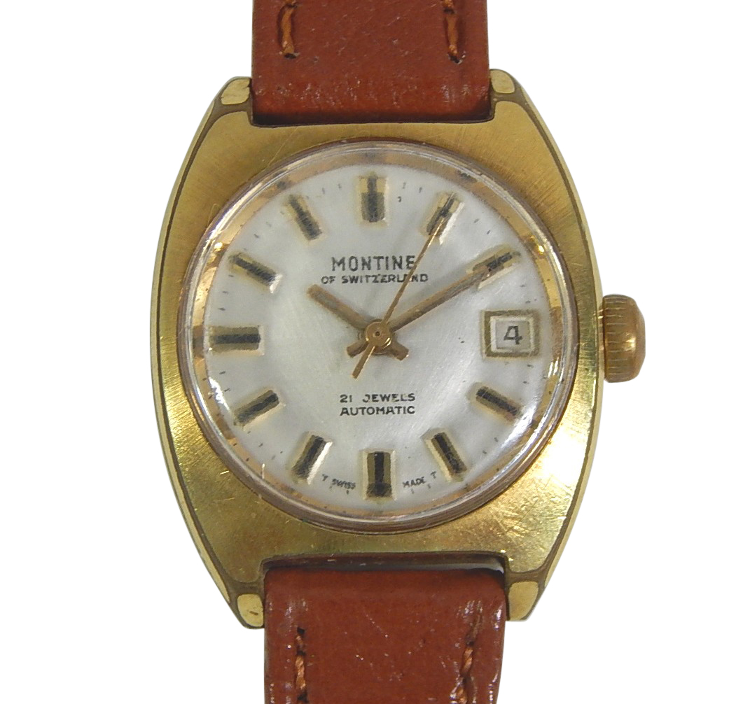 Montine of Switzerland 21 Jewel Gold-Tone Automatic Watch