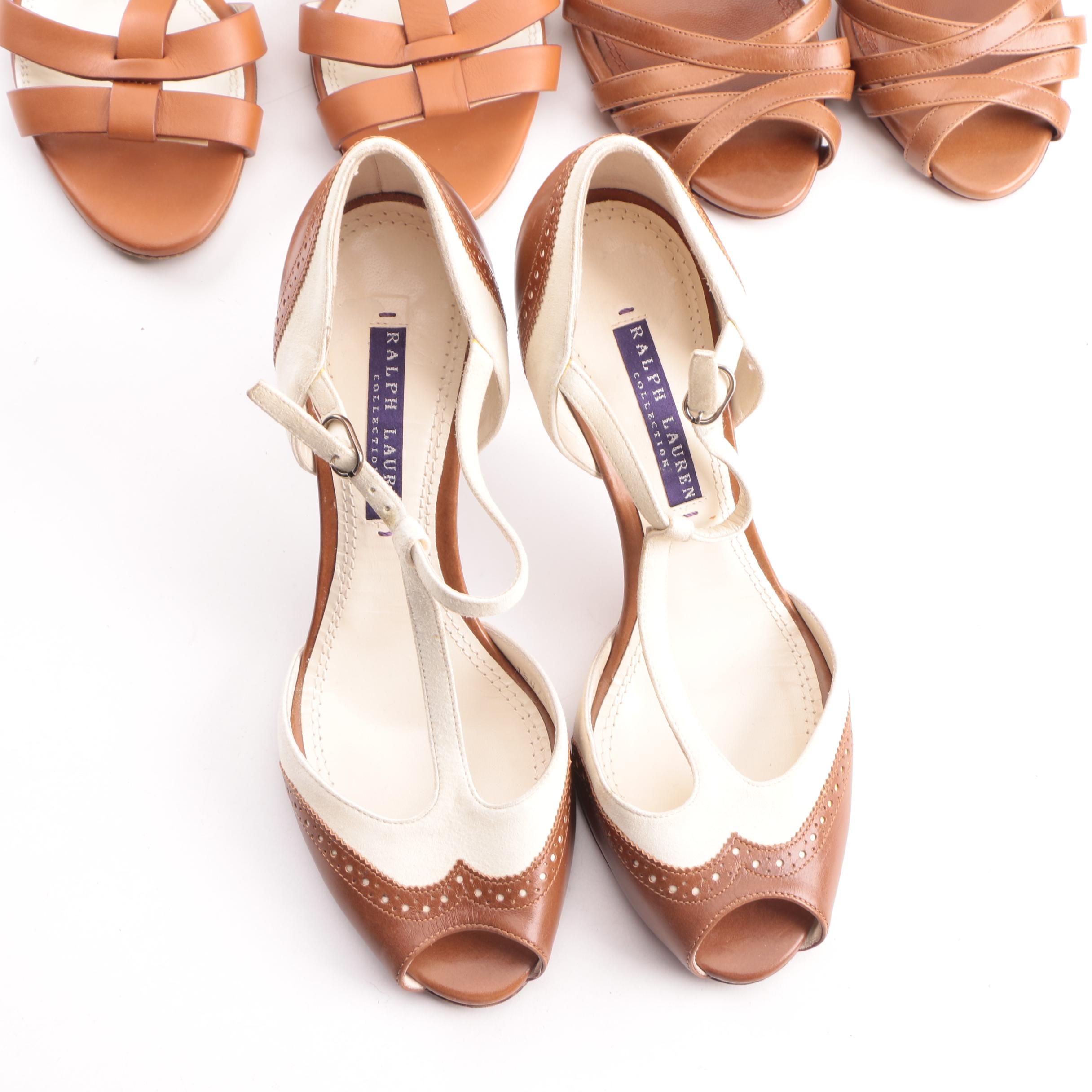 Ralph Lauren Brand High-Heeled Sandals