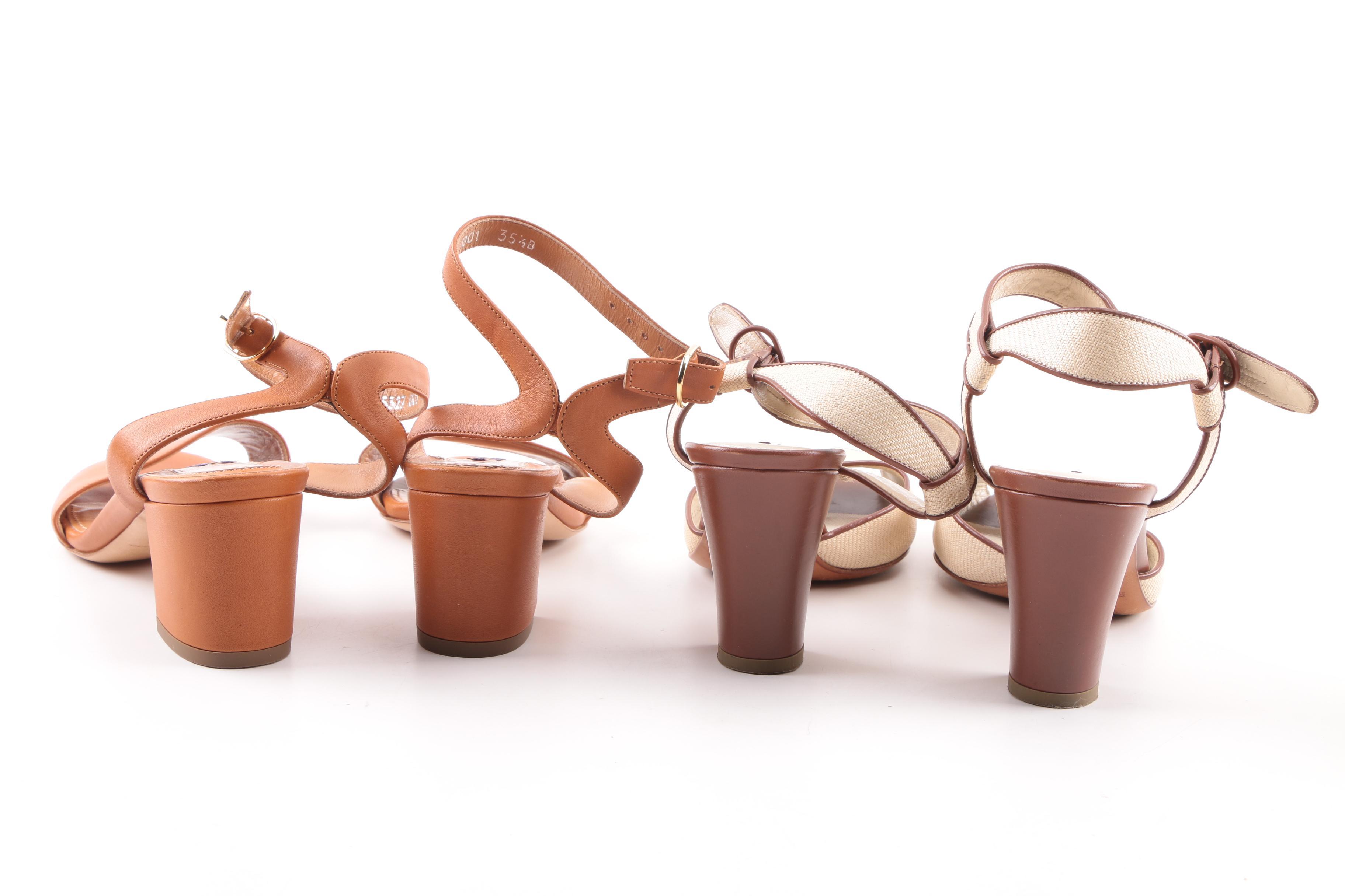 Ralph Lauren Brand High-Heeled Sandals