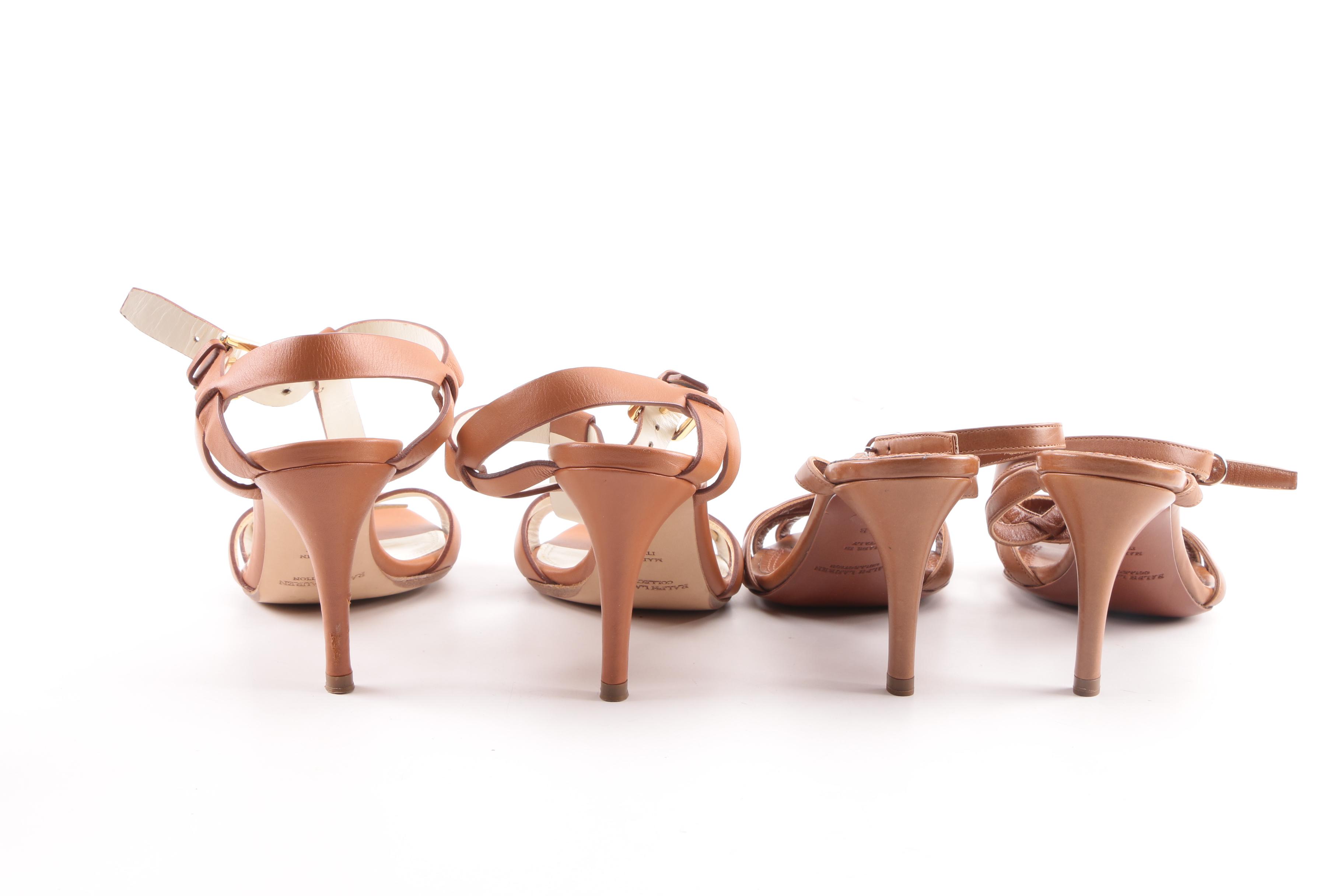Ralph Lauren Brand High-Heeled Sandals