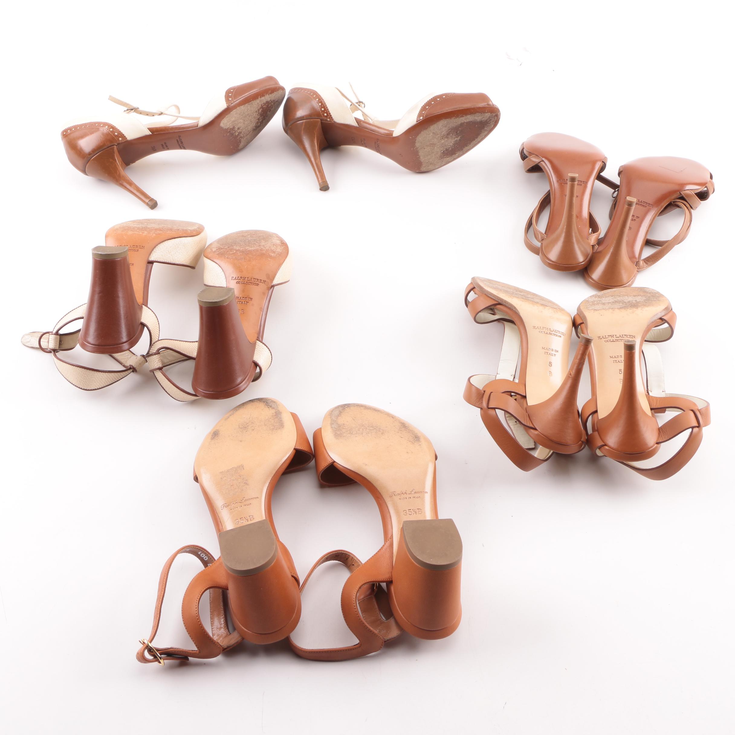 Ralph Lauren Brand High-Heeled Sandals