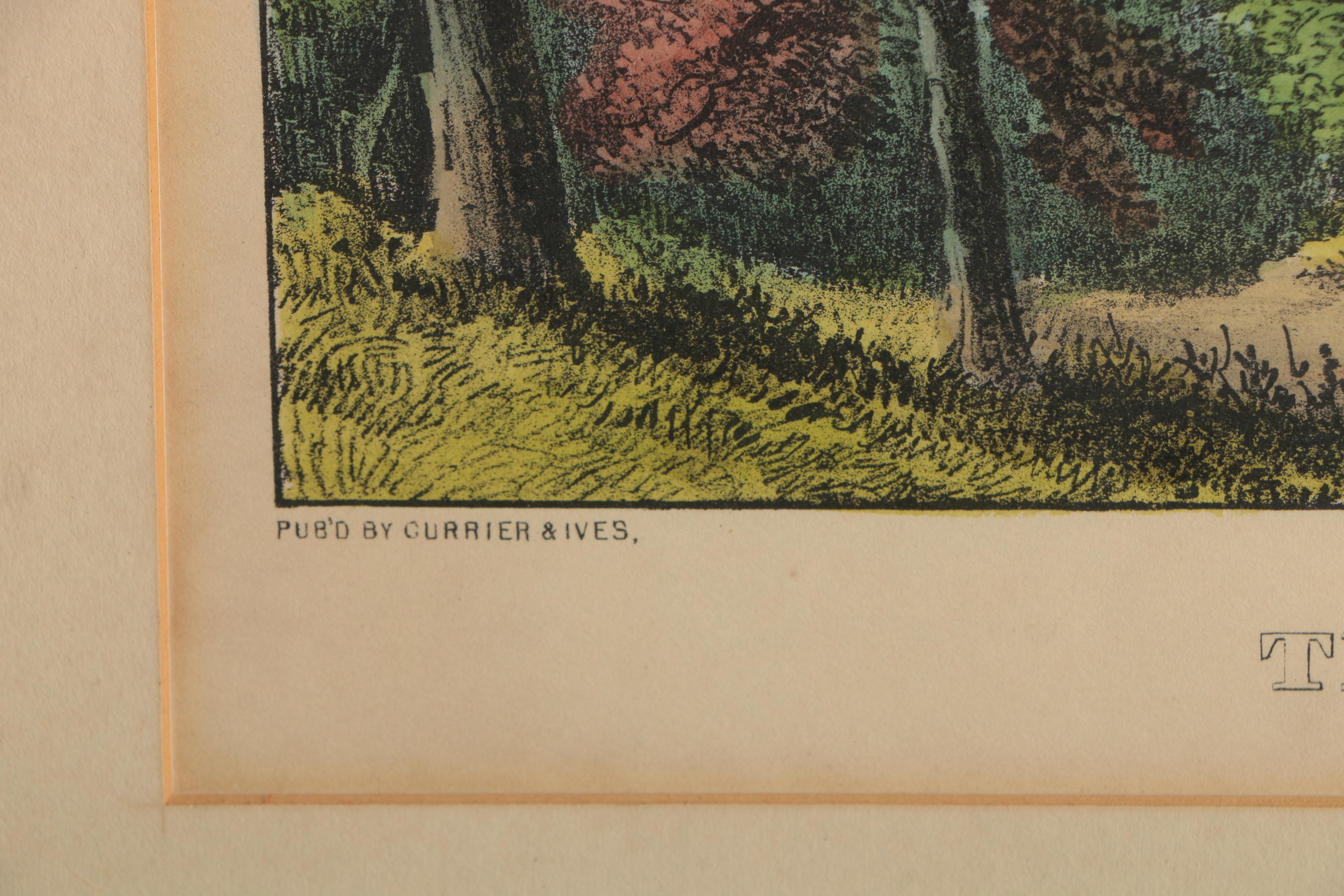 Currier and Ives Lithograph "The Narrows, New York Bay"