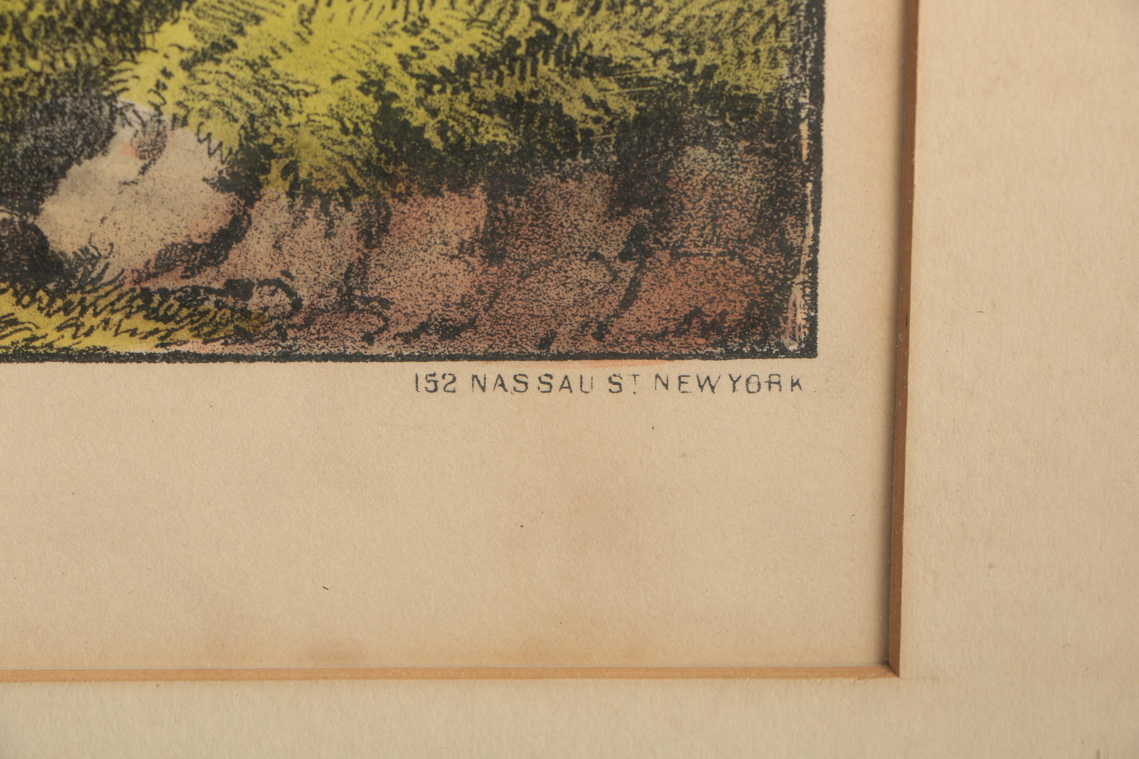 Currier and Ives Lithograph "The Narrows, New York Bay"